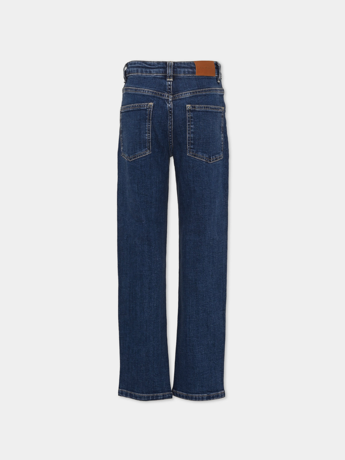 Jeans denim blu per bambino,Trussardi Junior,TBA26025JE D.BLUE_MED DENIM BLUE MEDIUM