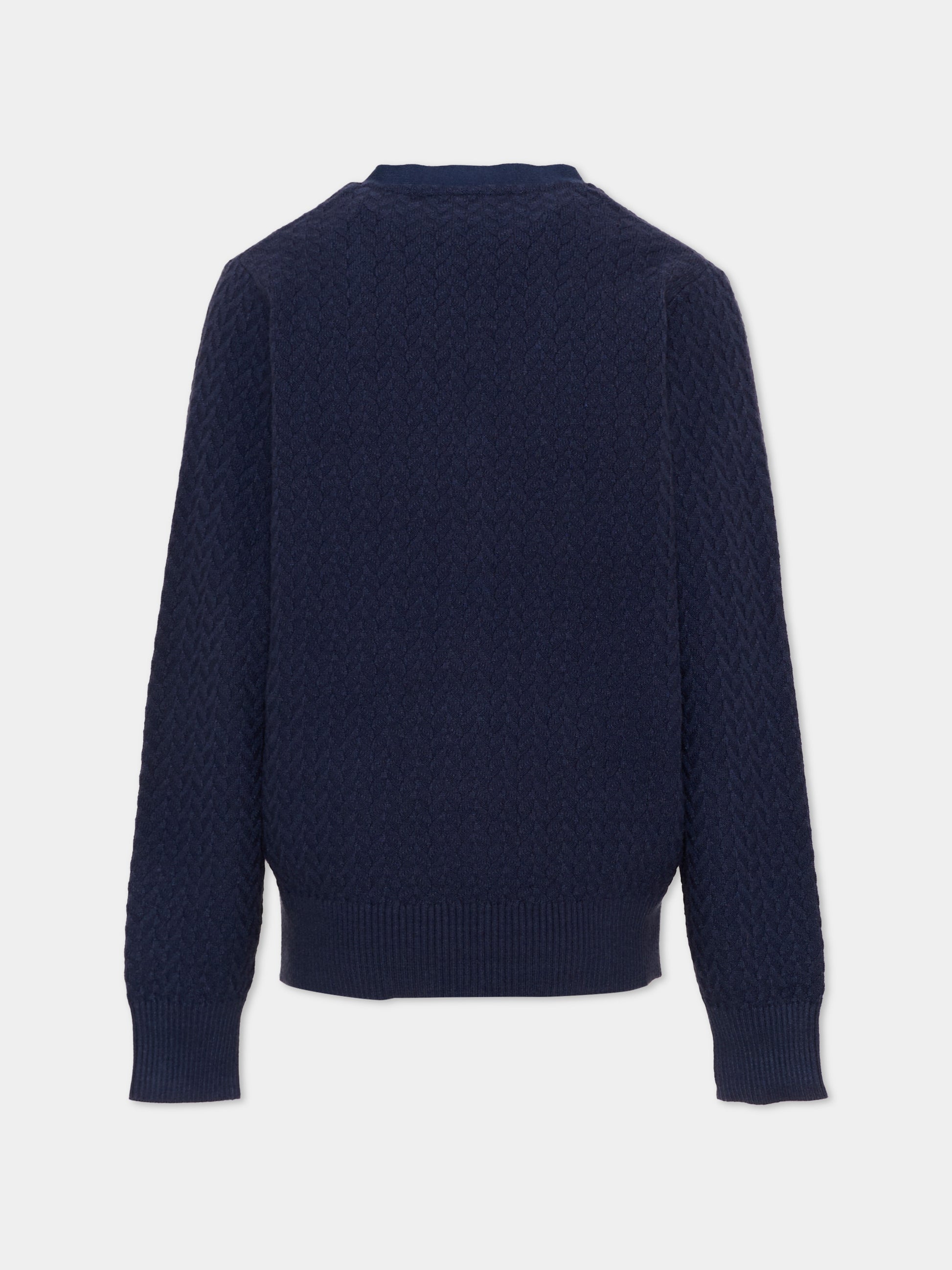 Cardigan blu per bambino con logo,Trussardi Junior,TBA26059CD BLUE_NAVAL BLUE NAVAL