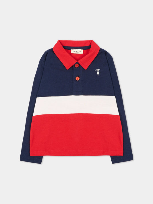Red long sleeve polo for Baby Boy