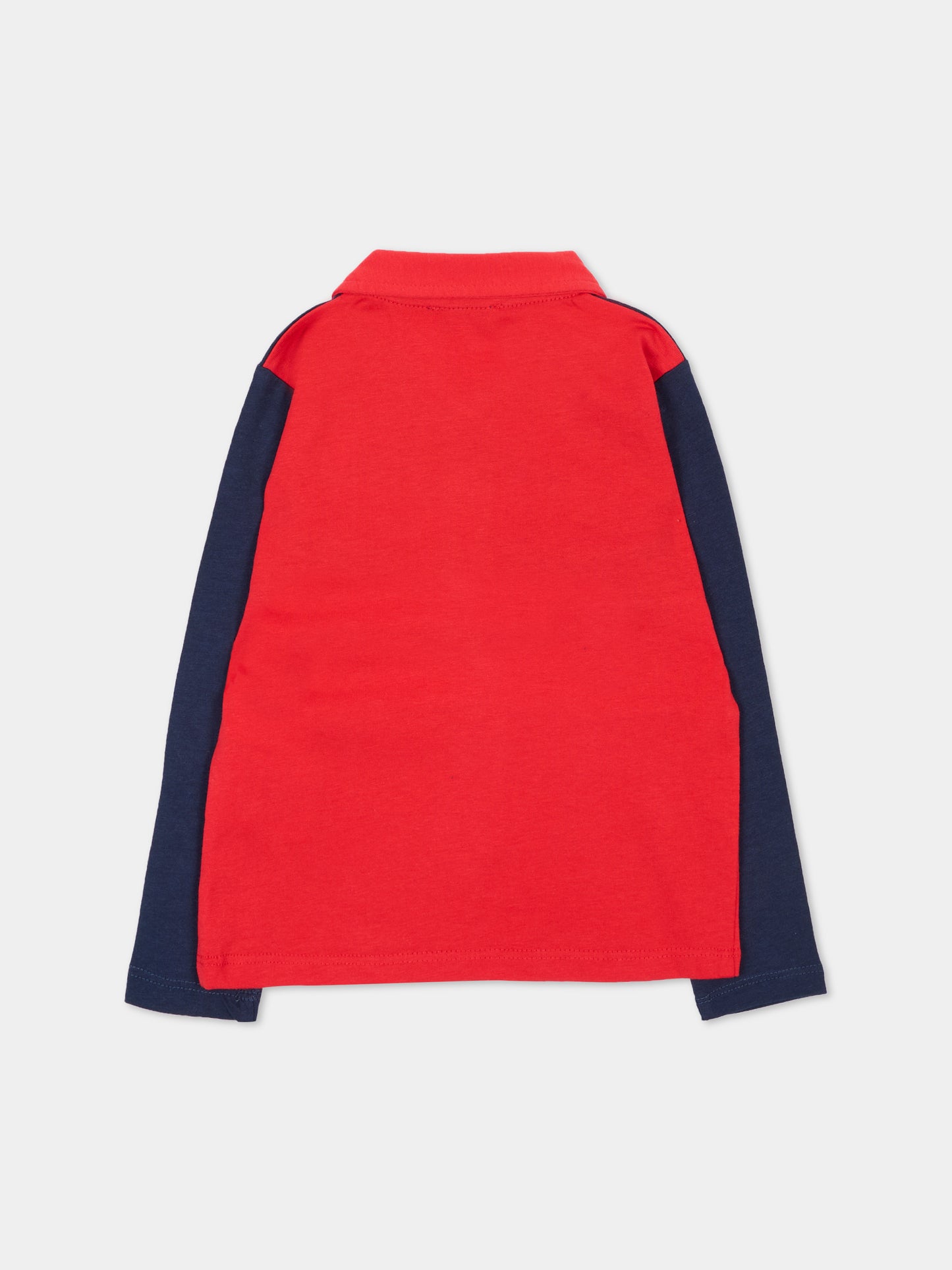 Polo a manica lunga rossa per neonato,Trussardi Junior,TIA26053PO RED_C/B/OW RED CHERRY