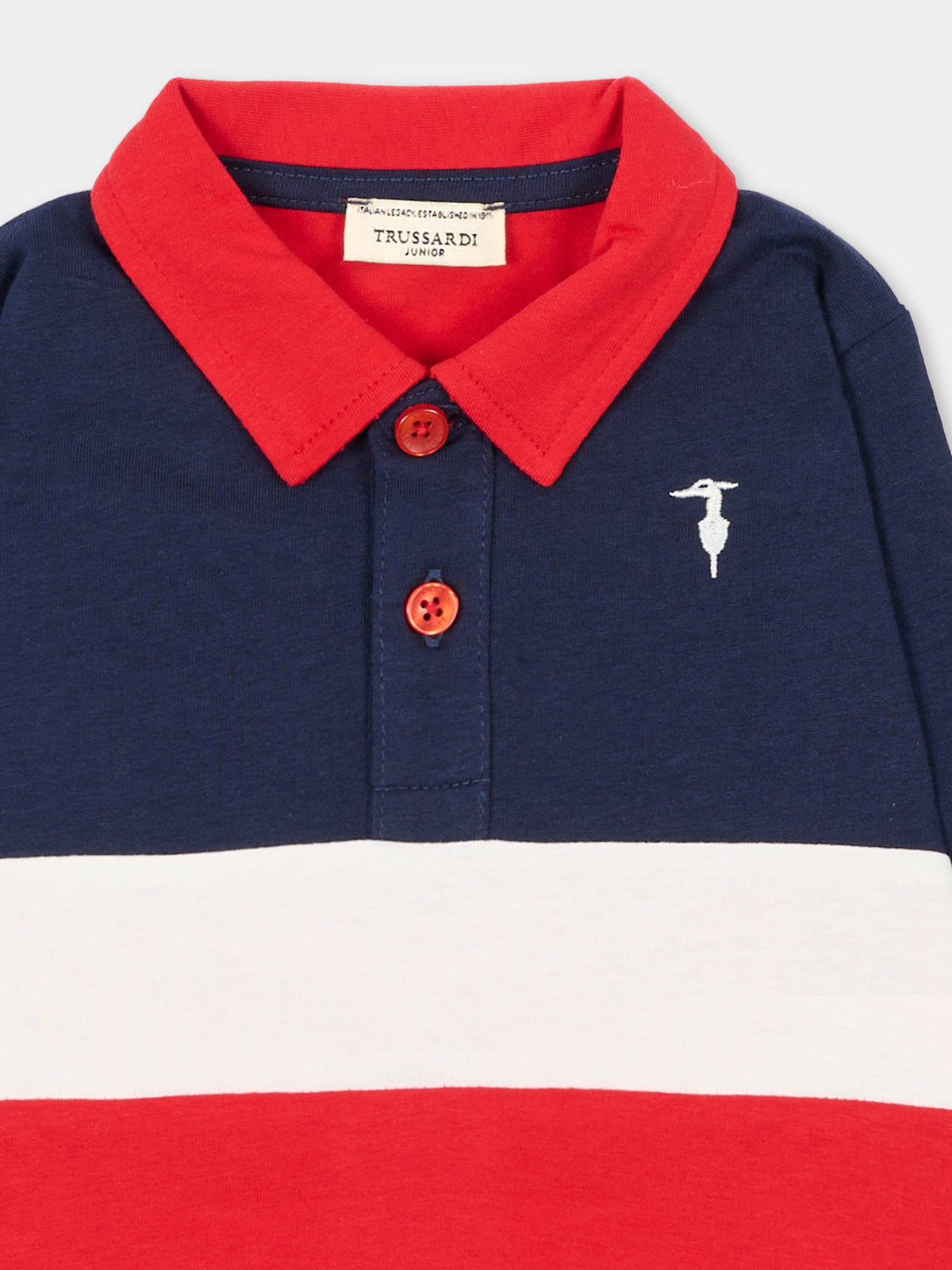 Red long sleeve polo for Baby Boy