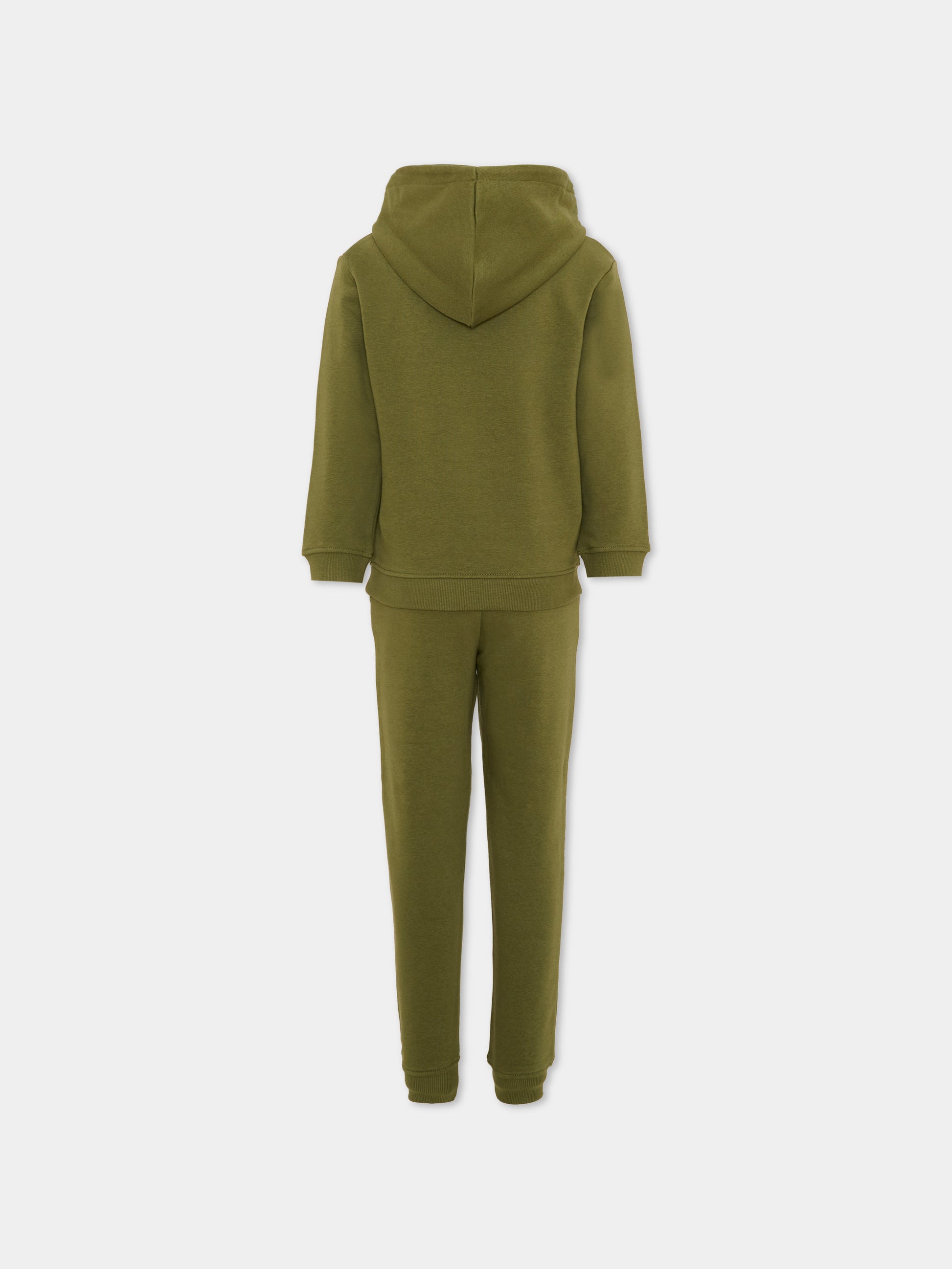 Completo sportivo lungo verde per bambino con logo,Trussardi Junior,TIA26102CF CYPRESS/CY CYPRESS