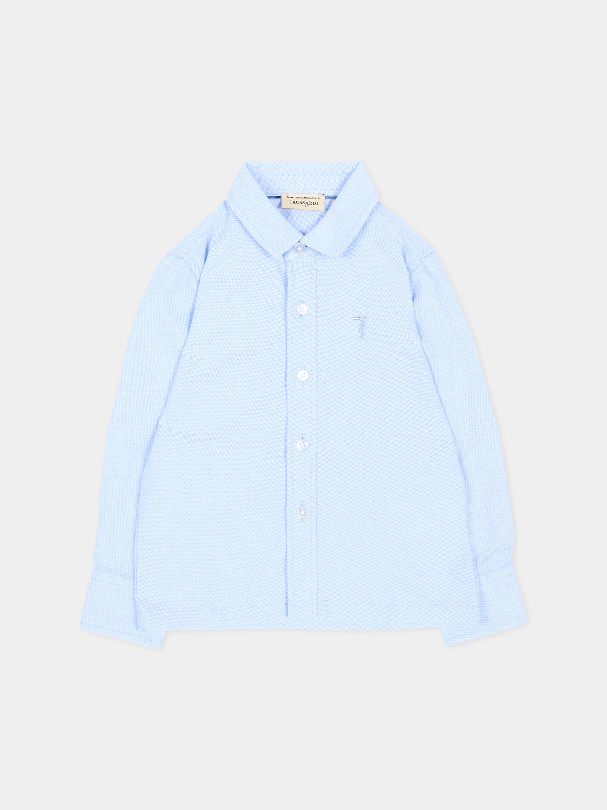 Camicia azzurra per neonato,Trussardi Junior,TIA26046CA SKY SKY