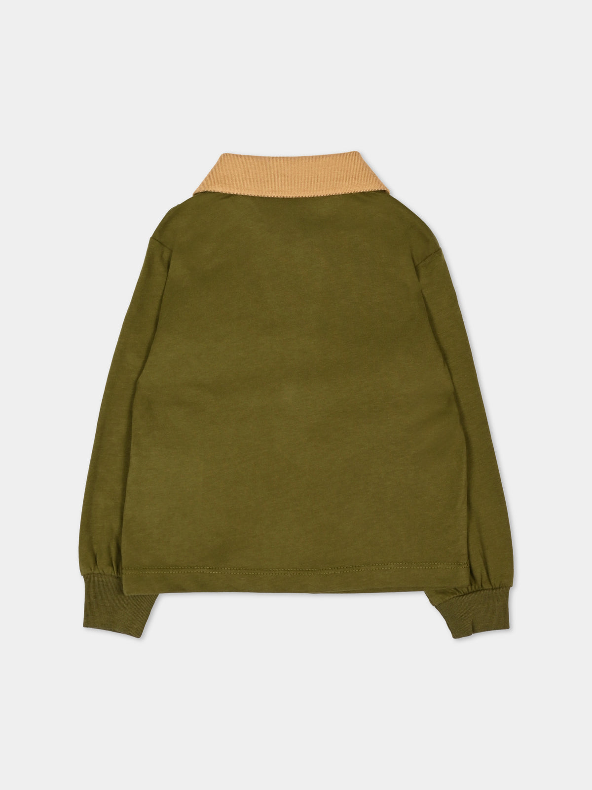 Polo a manica lunga verde per neonato,Trussardi Junior,TIA26101PO CYPRESS/C. CYPRESS