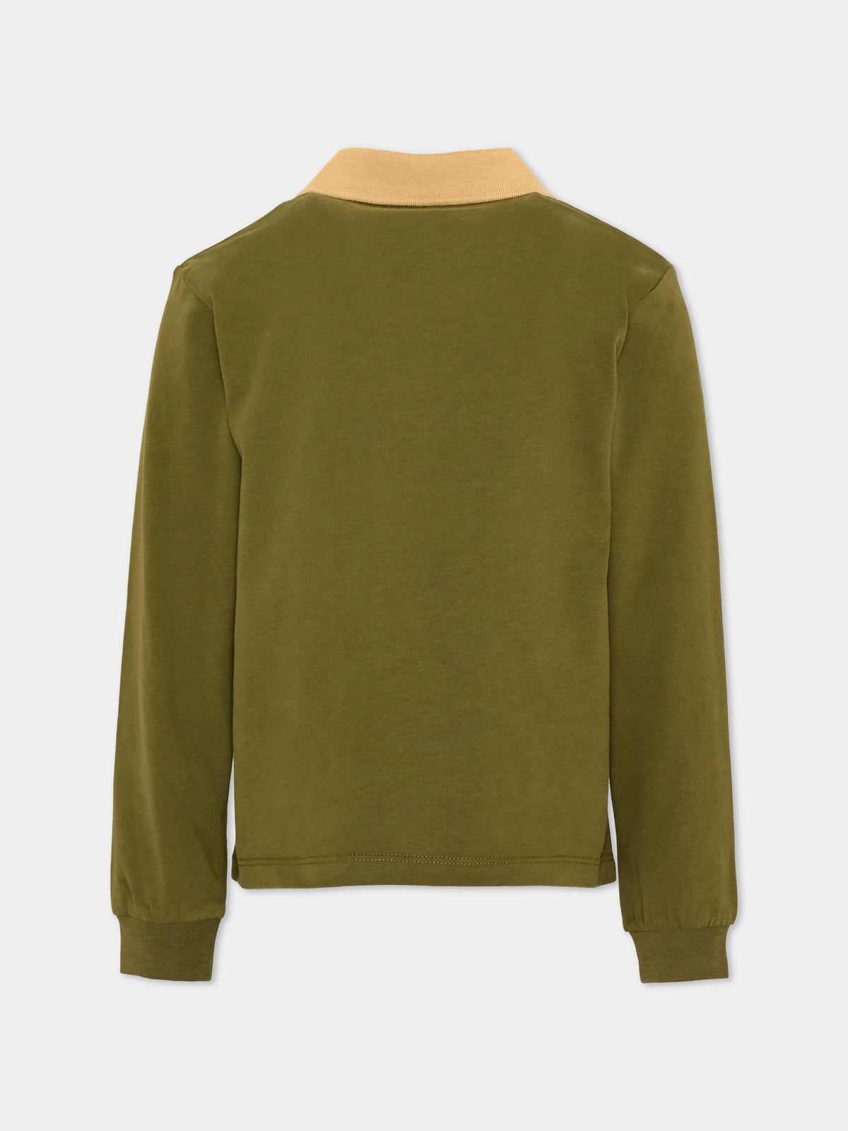 Polo a manica lunga verde per bambino,Trussardi Junior,TIA26101PO CYPRESS/C. CYPRESS
