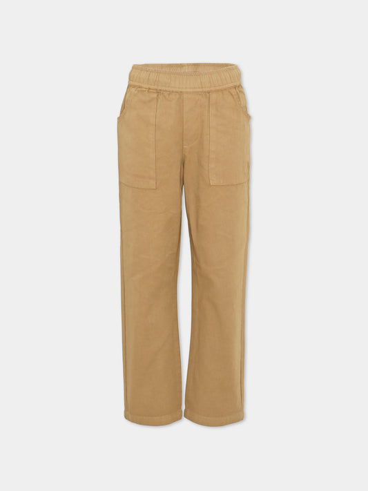 Pantalone beige per bambino,Trussardi Junior,TIA26117PA BROWN BROWN