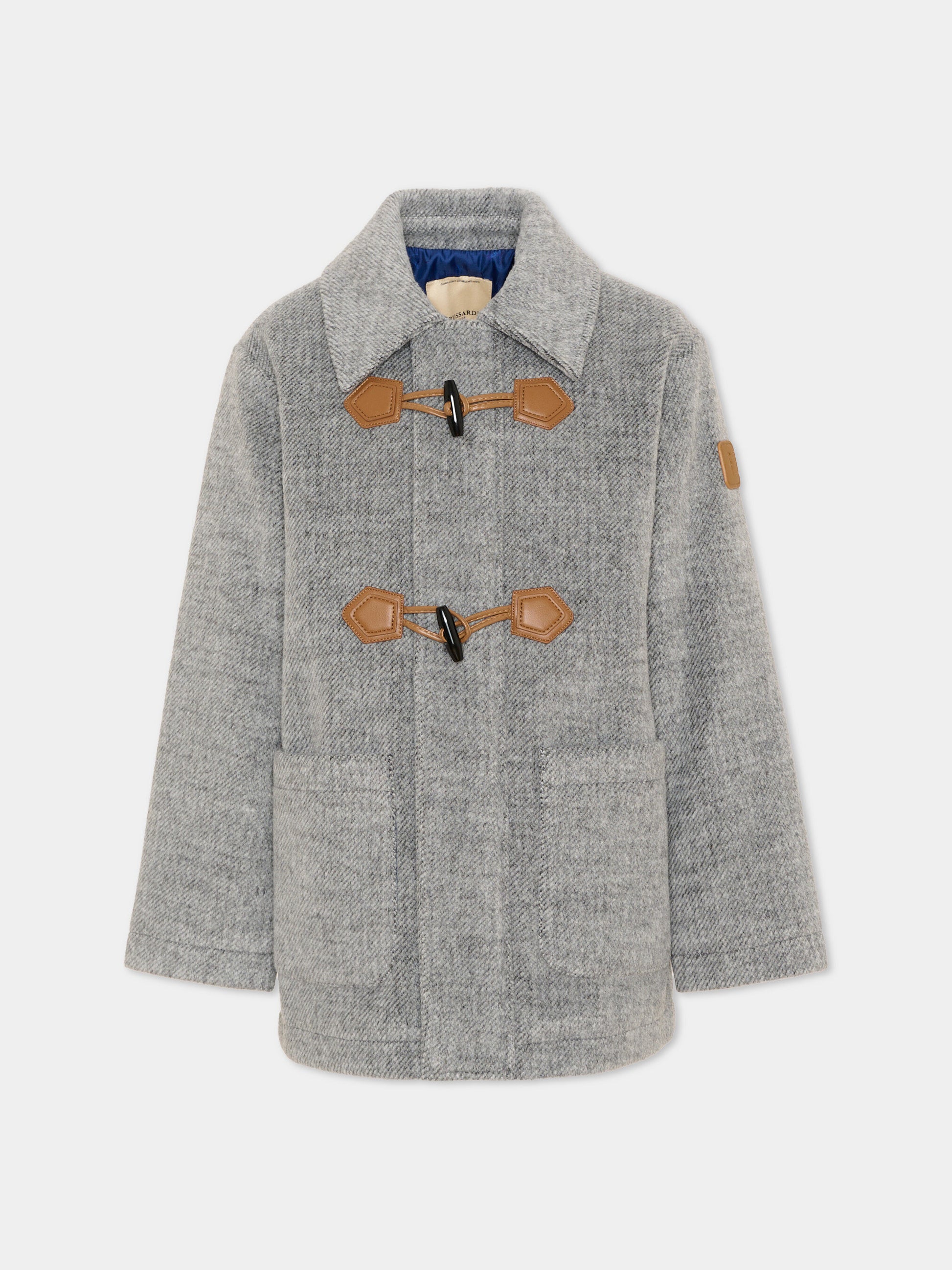 Cappotto grigio per bambino,Trussardi Junior,TBA26068CP GREY_LIG.M GREY LIGHT MELANGE