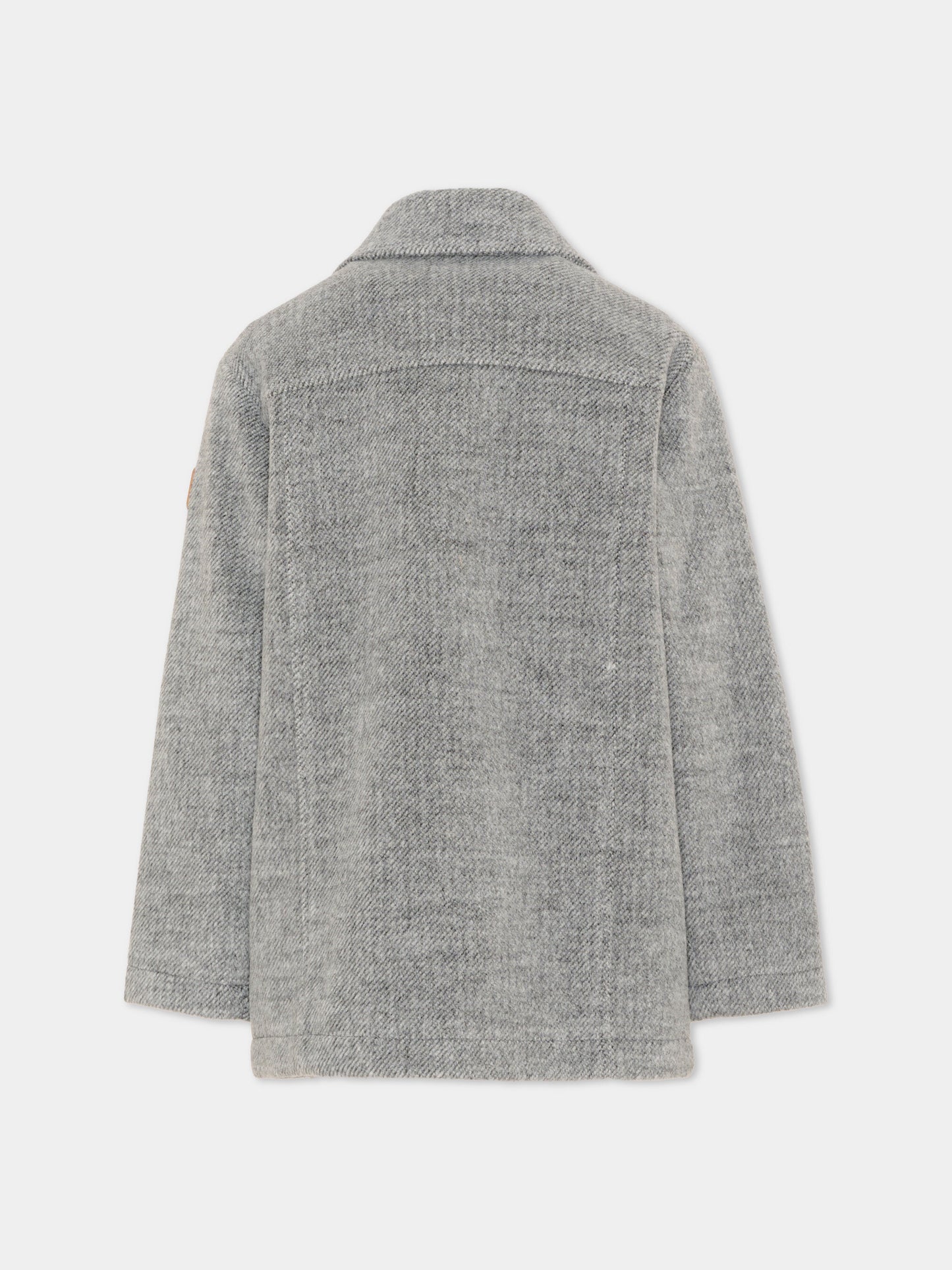 Cappotto grigio per bambino,Trussardi Junior,TBA26068CP GREY_LIG.M GREY LIGHT MELANGE
