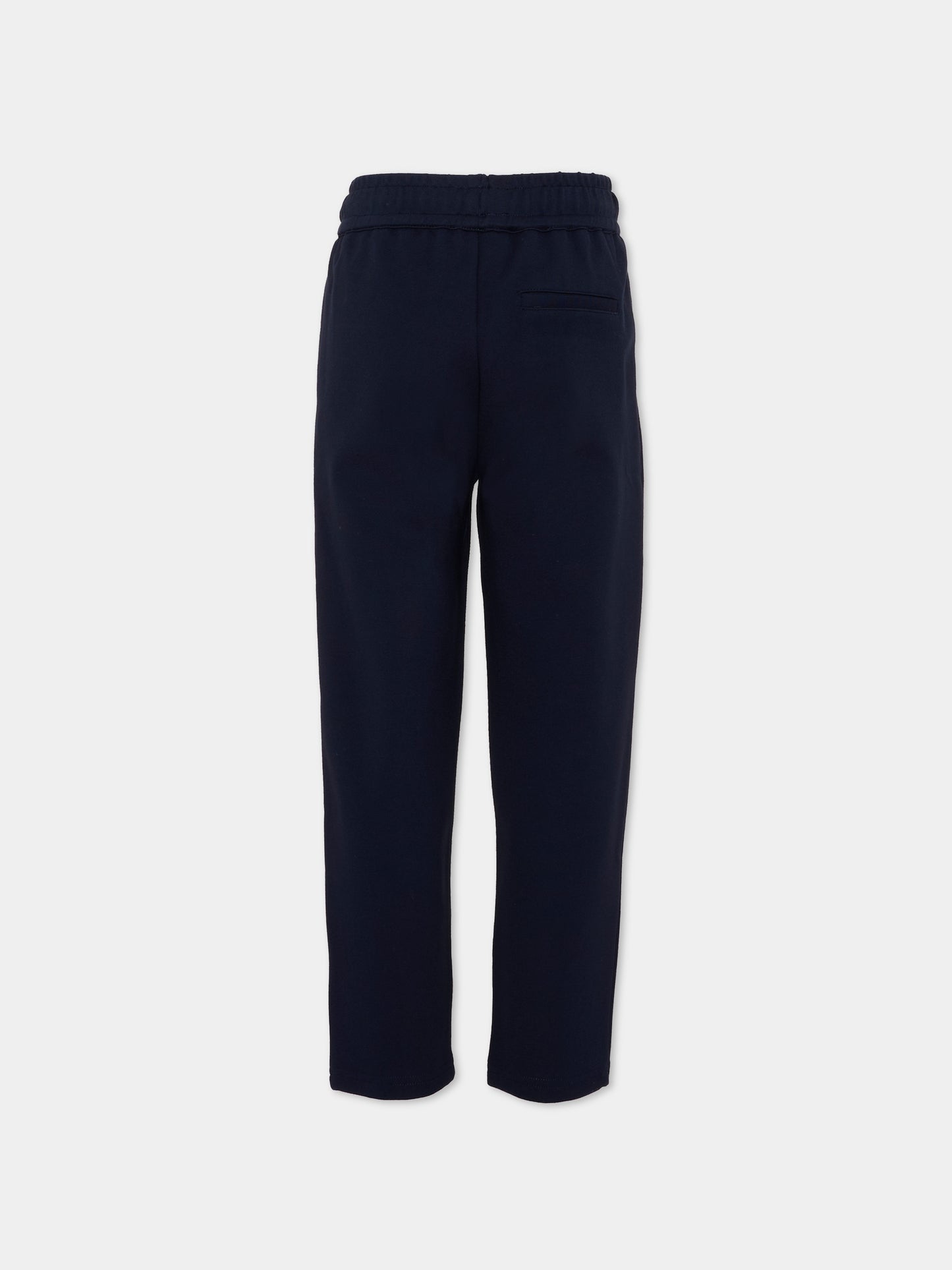 Pantalone blu per bambino con logo,Trussardi Junior,TIA26172PA BLUE_NAVAL BLUE NAVAL