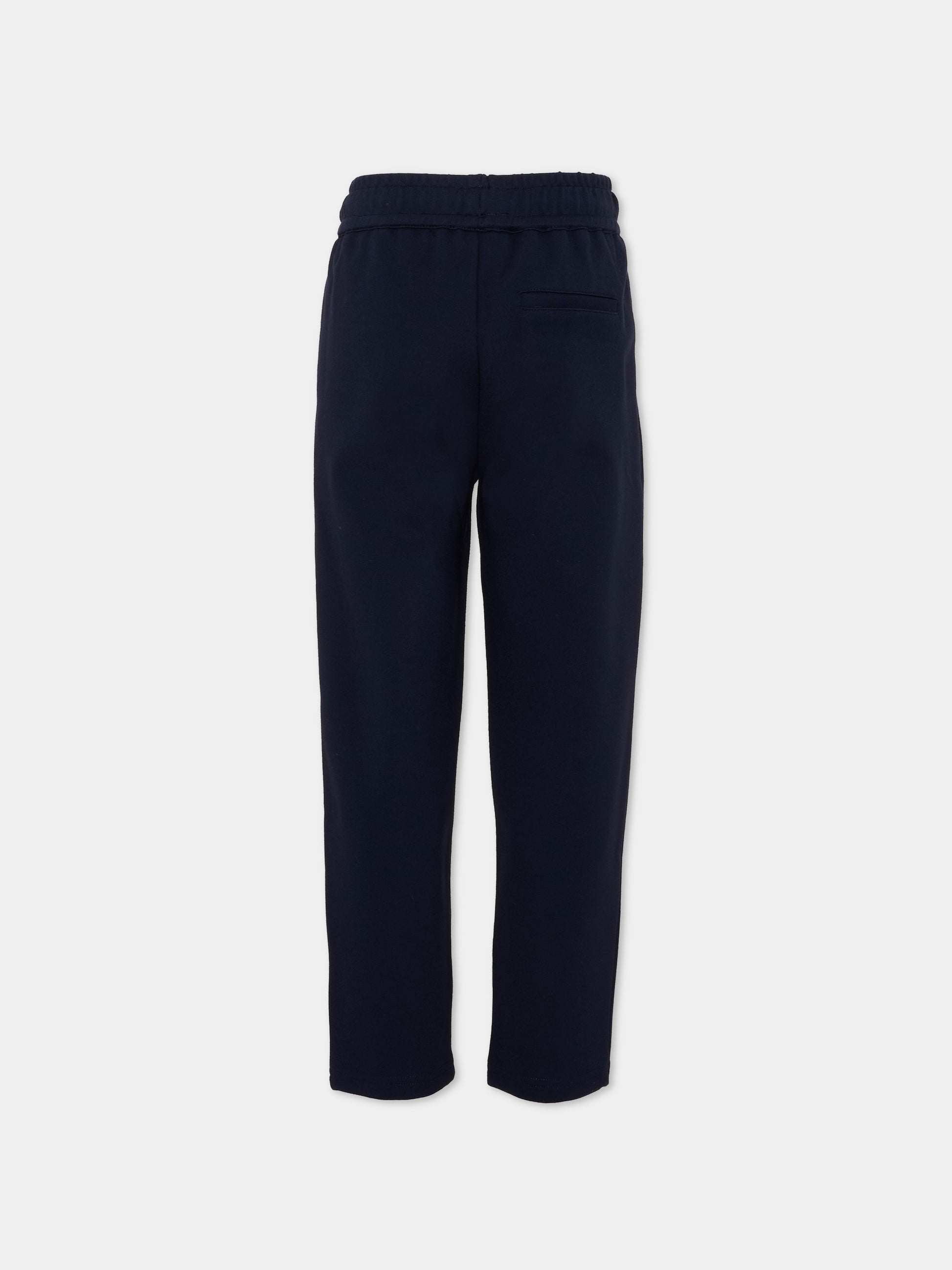 Pantalone blu per bambino con logo,Trussardi Junior,TIA26172PA BLUE_NAVAL BLUE NAVAL