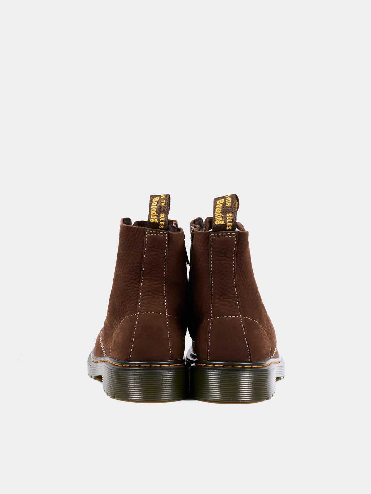 Anfibi 1460 marroni per bambino,Dr. Martens,1460 PASCAL Y 42169200 DARK BROWN TUMBLED NUBUCK
