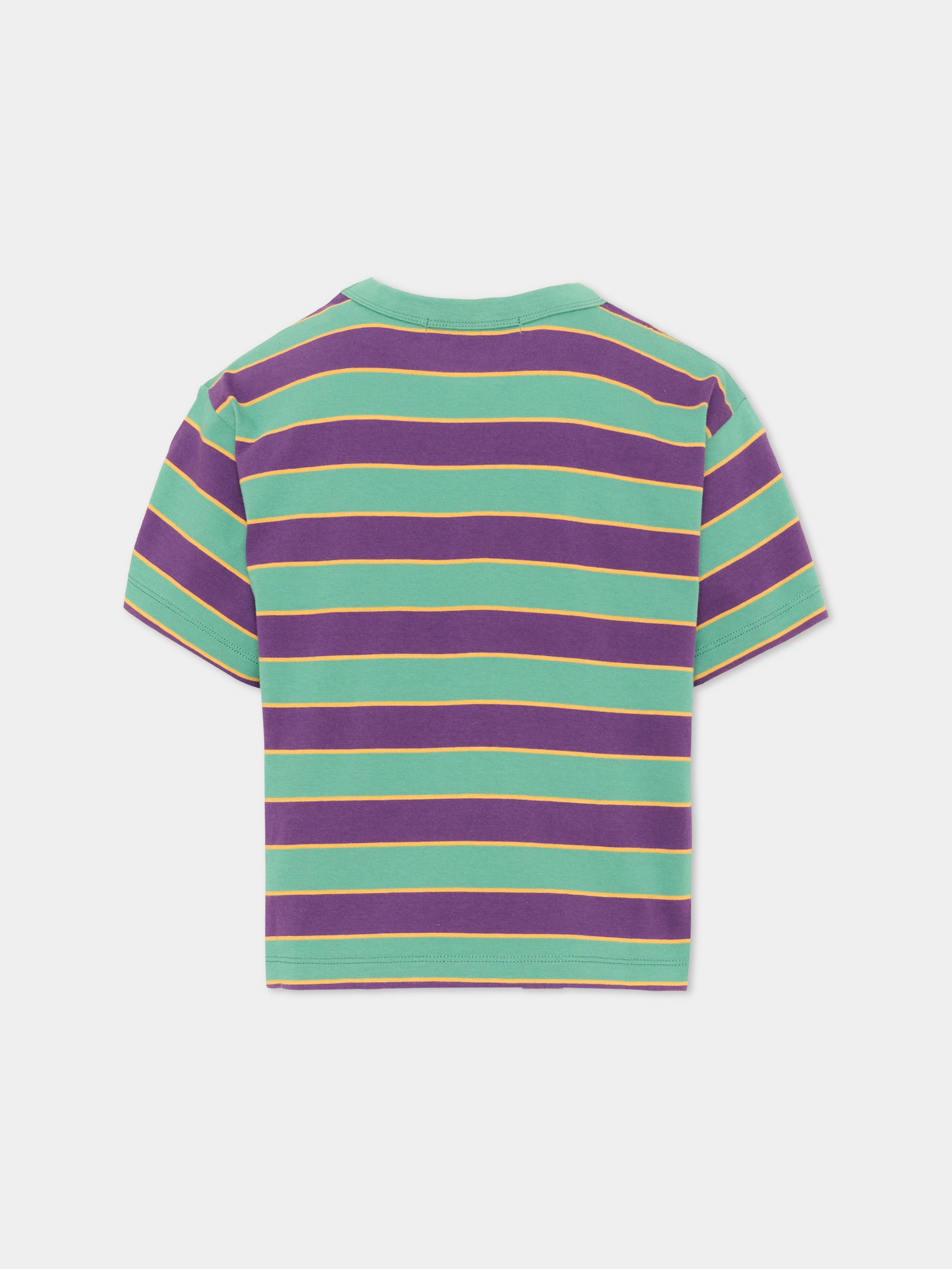 T-shirt a manica corta multicolor per bambini rigata,Bobo Choses,B226AC111