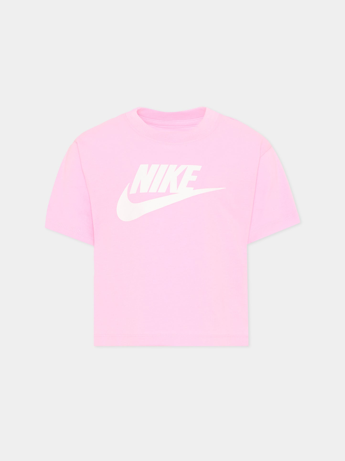 T-Shirt rosa per bambina con logo,Nike,36L160 AAH