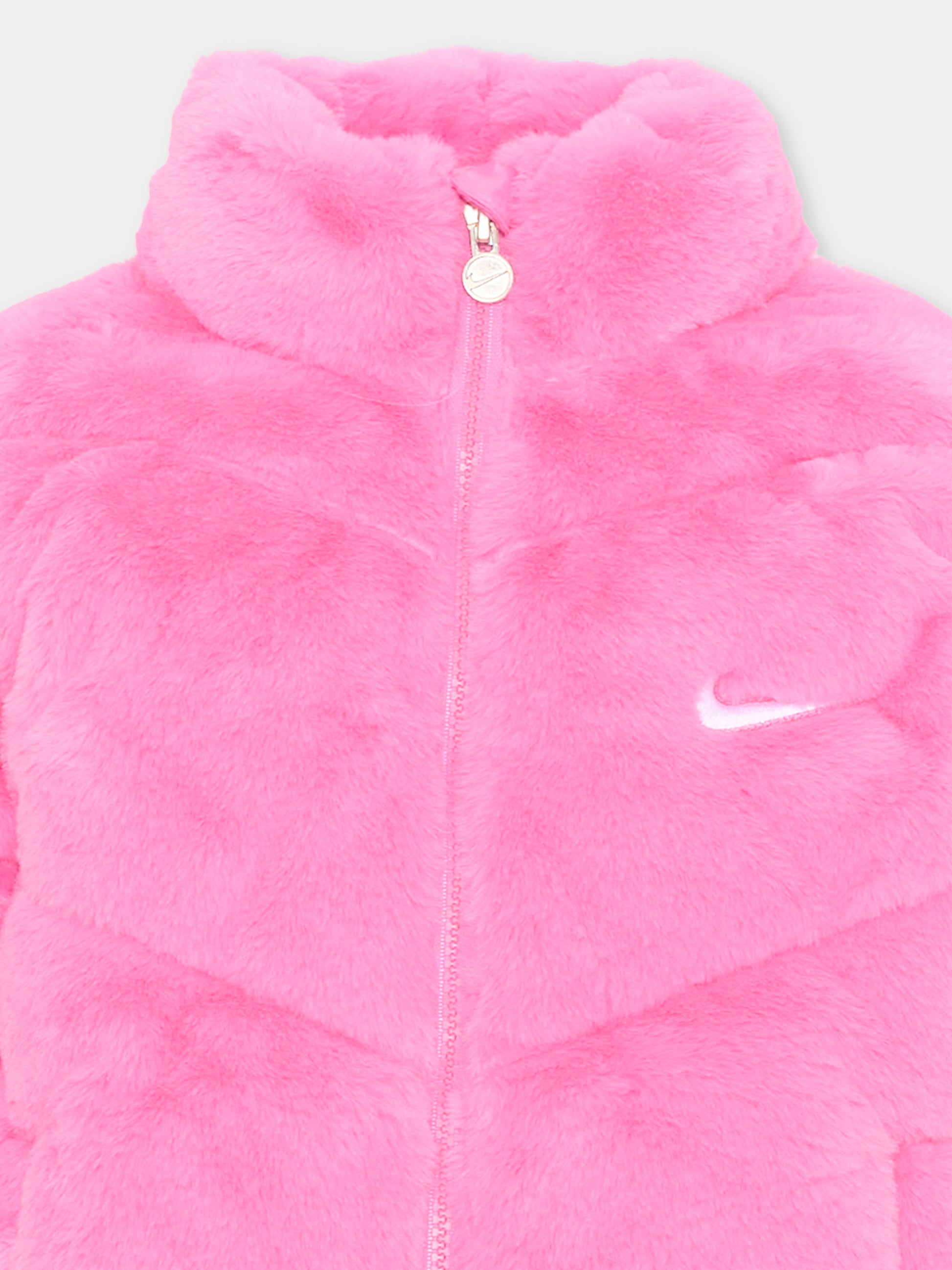 Piumini rosa per bambina Swoosh,Nike,36N974 AFN