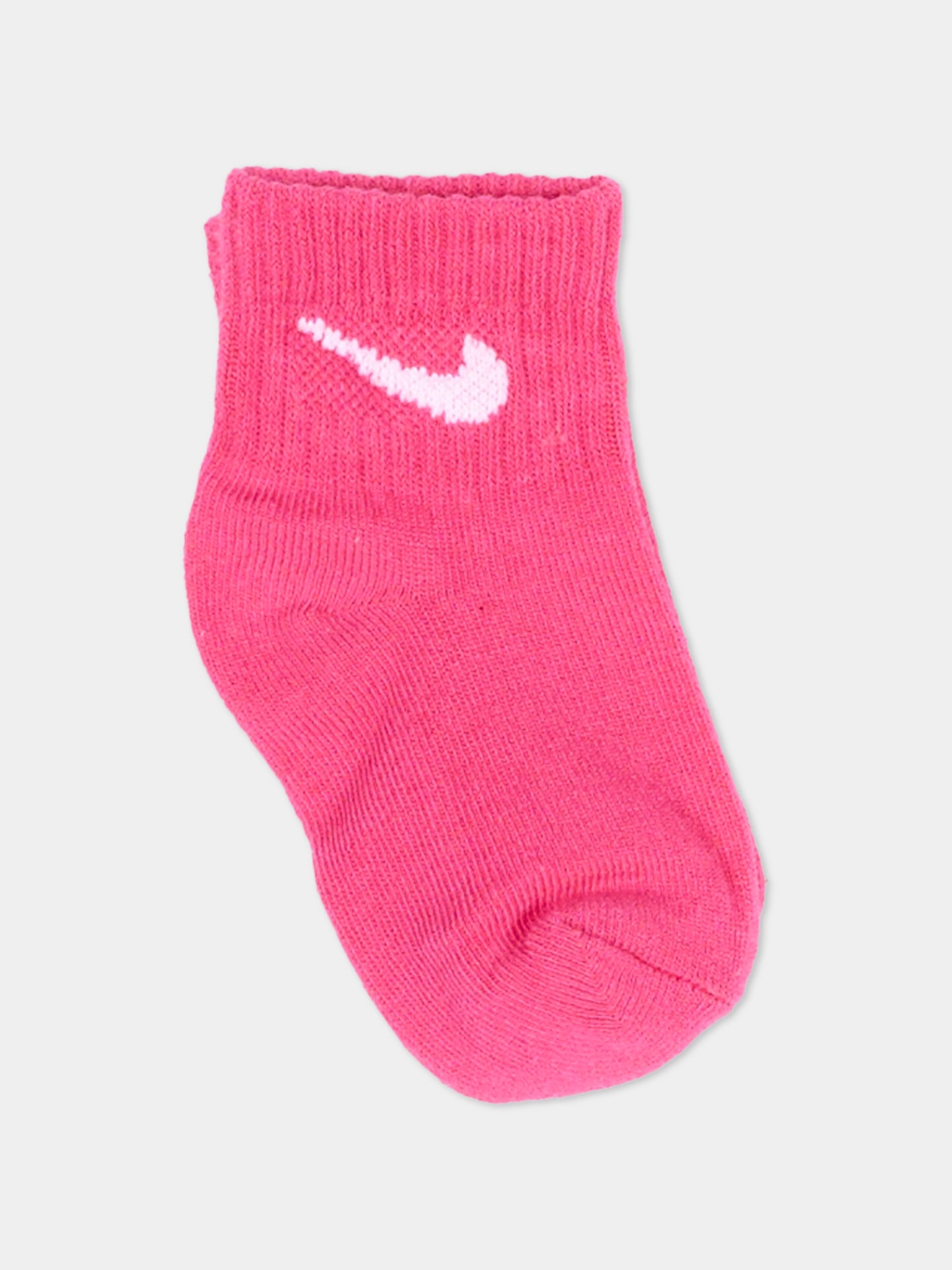 Calza spugna rosa per bambina con logo,Nike,NN0641 V12