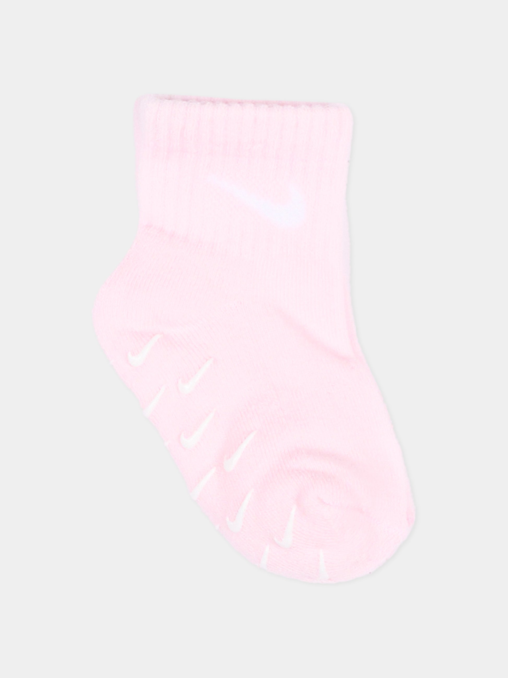 Calza spugna rosa per bambina con logo,Nike,NN1131 ACG