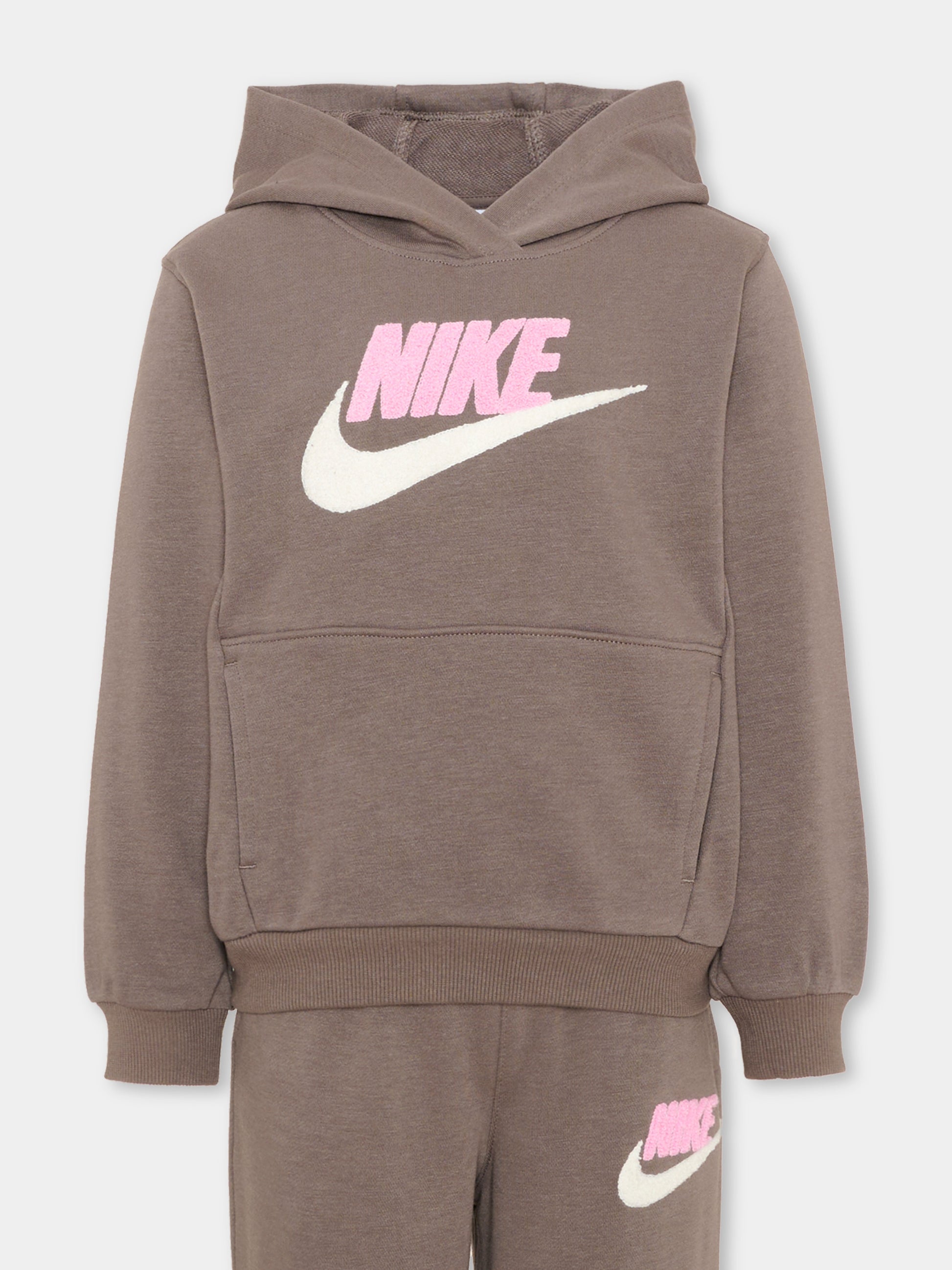 Completo sportivo lungo grigio per bambina,Nike,36N385 K0P