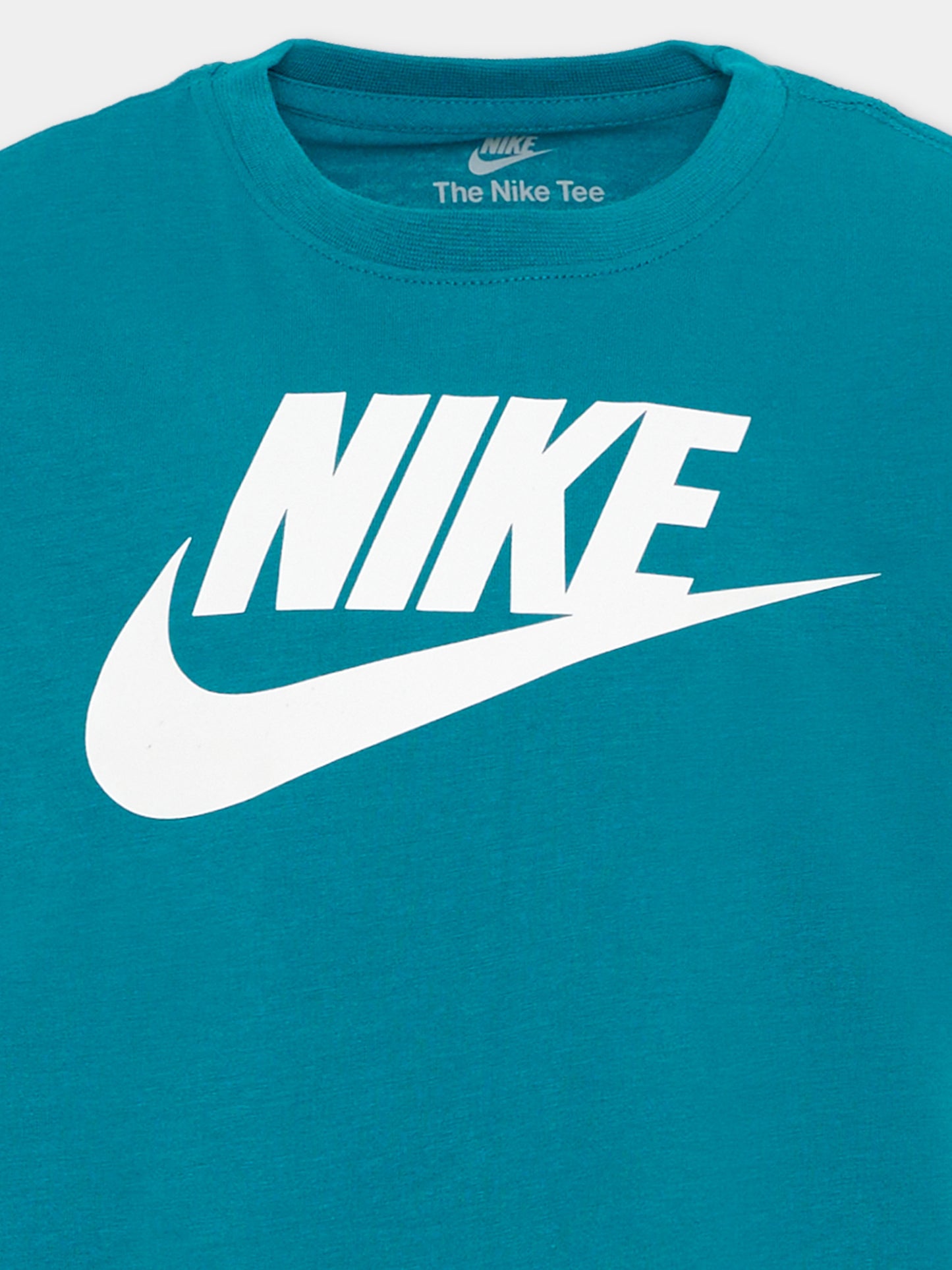 T-Shirt verde per bambino con logo,Nike,86J575 B9I