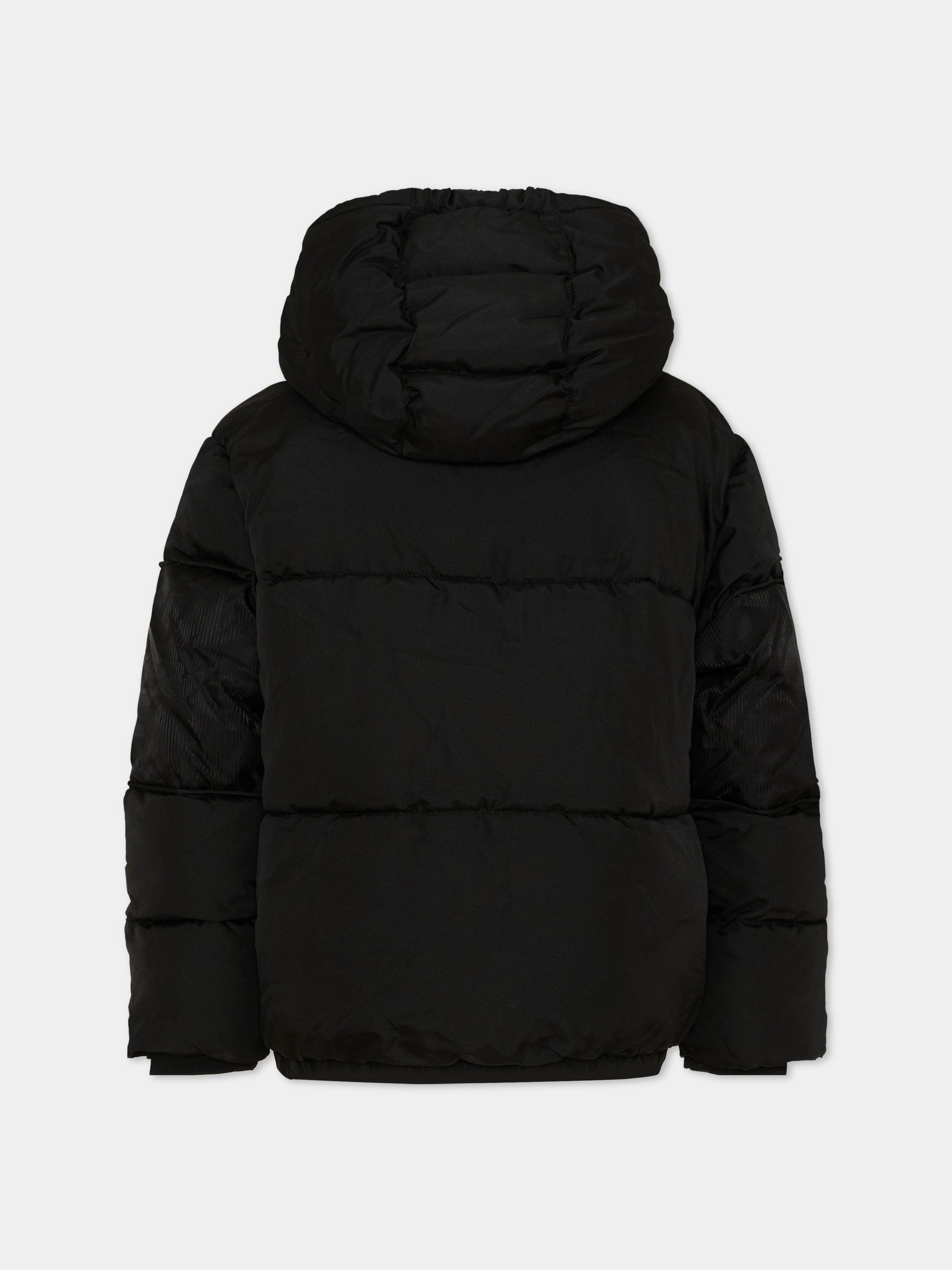 Piumino nero per bambini con logo,Nike,86N976 023
