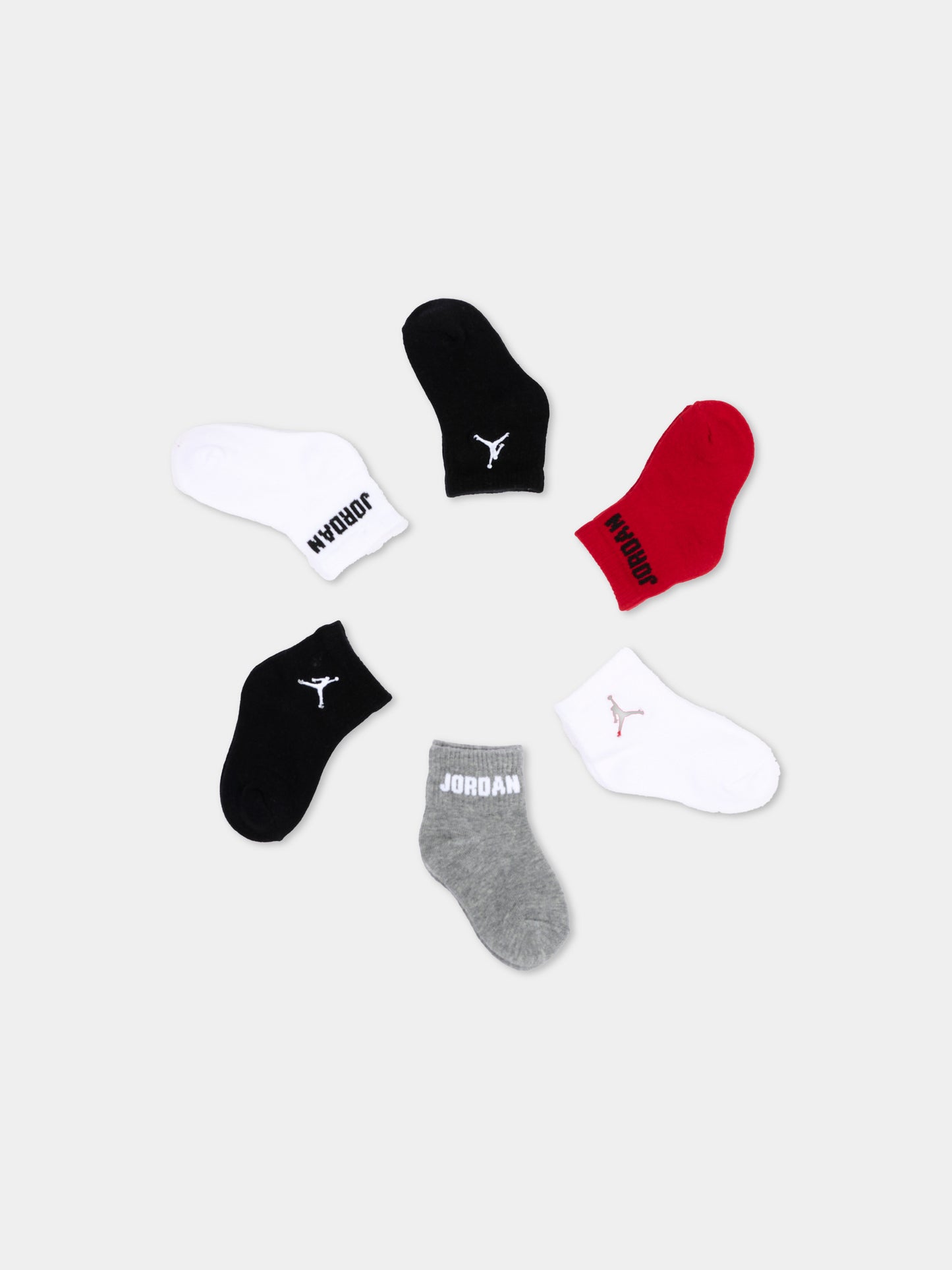 Calza spugna multicolor per neonato con logo,Jordan,NJ0734 R61