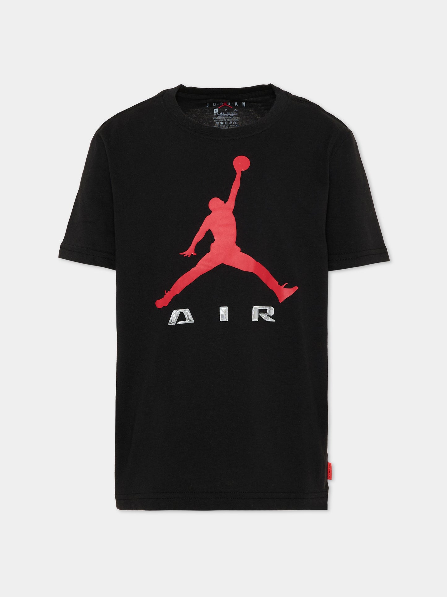 T-shirt nera per bambino con logo,Jordan,95G020 023