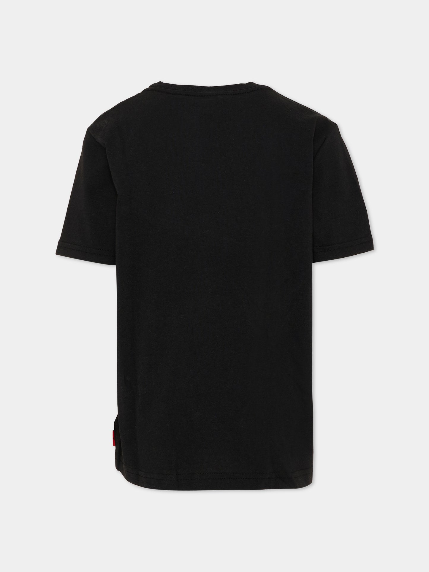 T-shirt nera per bambino con logo,Jordan,95G020 023