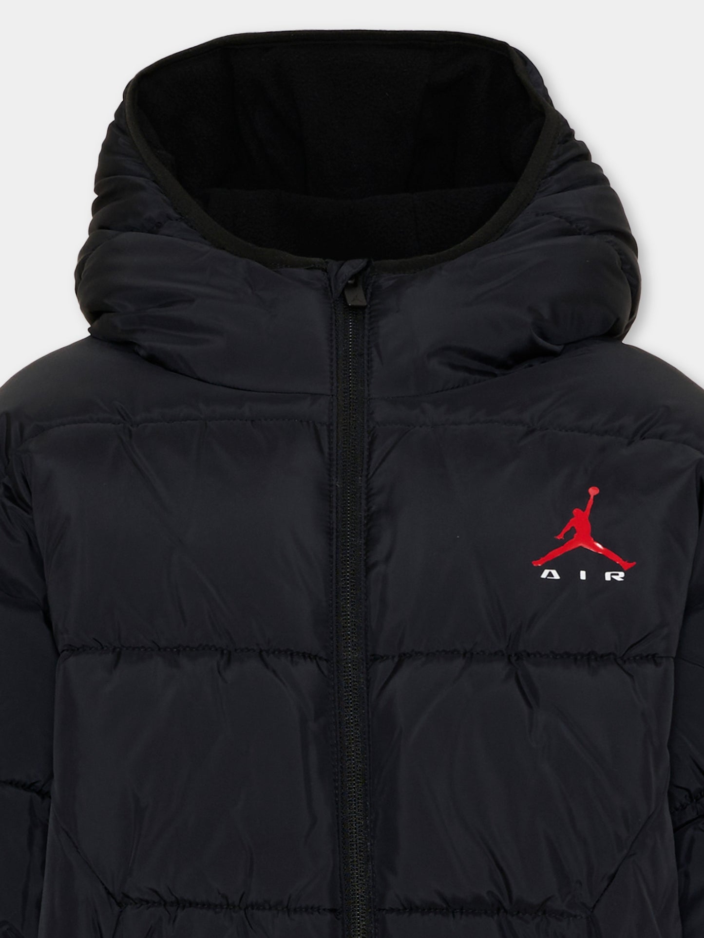 Piumino nero per bambino con logo,Jordan,95G036 023