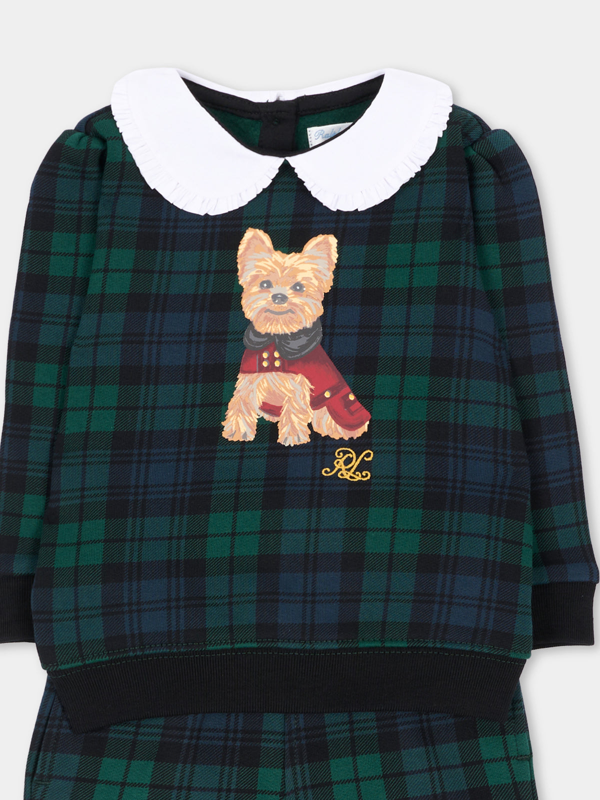 Completo sportivo lungo verde per neonati,Ralph Lauren Kids,B28628001