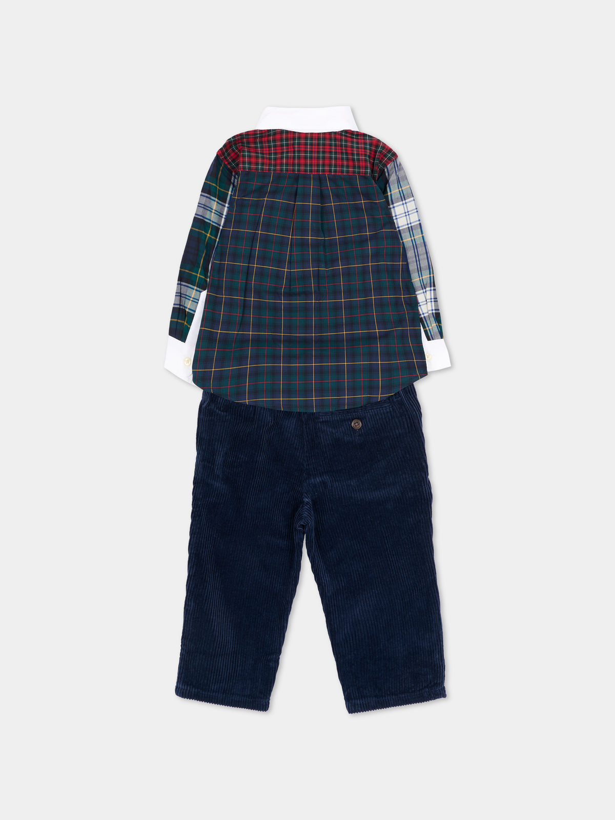 Completo sportivo lungo tartan per neonato,Ralph Lauren Kids,B28716001