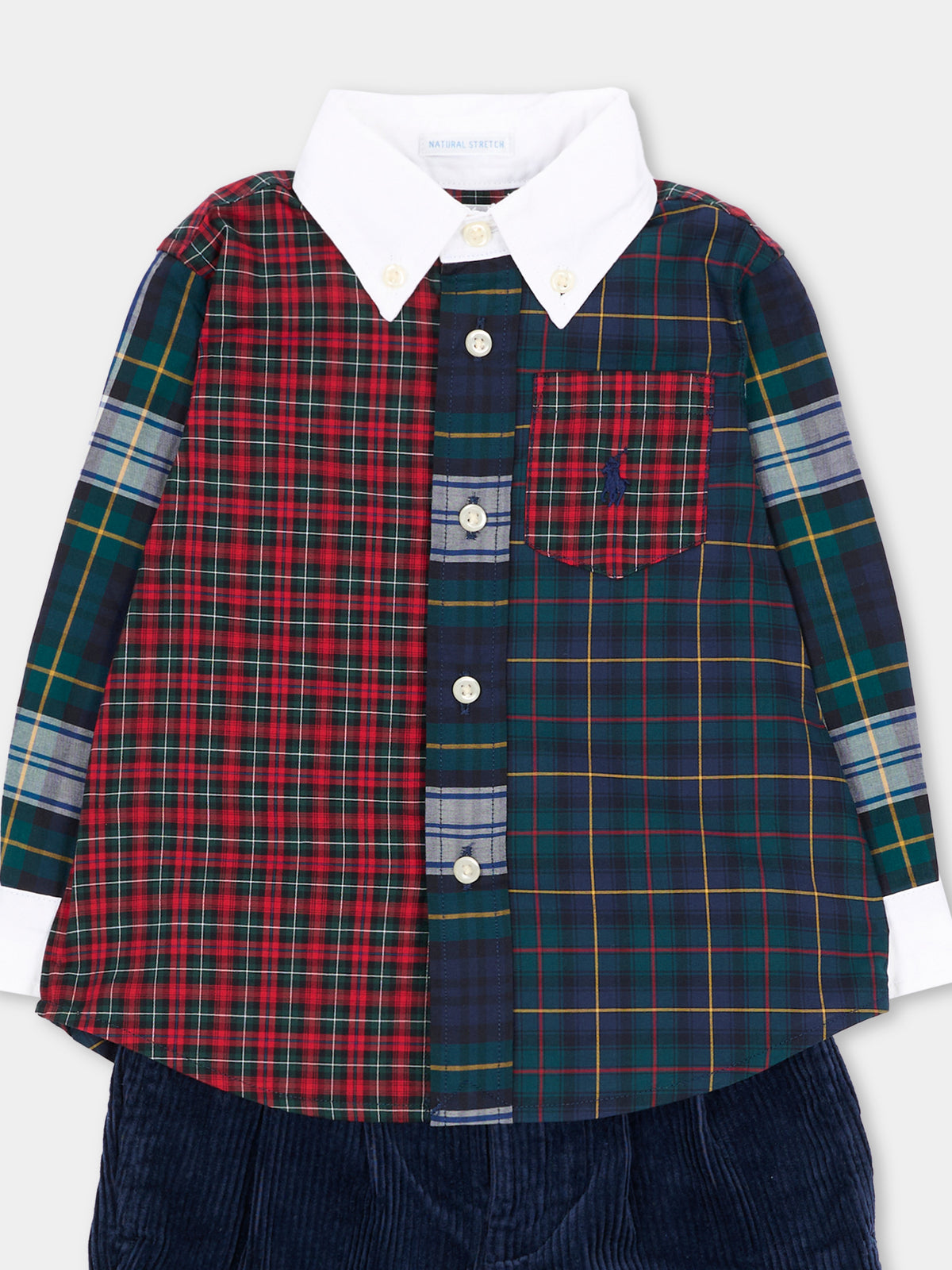 Completo sportivo lungo tartan per neonato,Ralph Lauren Kids,B28716001