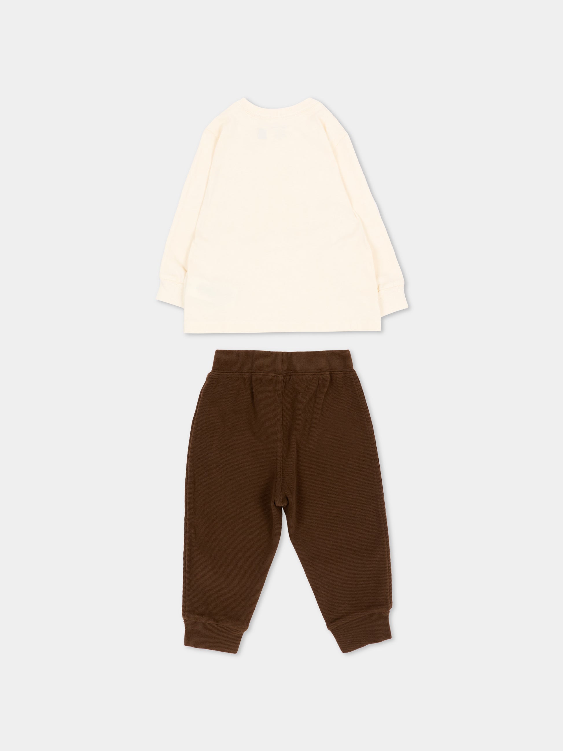 Completo sportivo lungo avorio per neonati con Polo Bear,Ralph Lauren Kids,B27201001