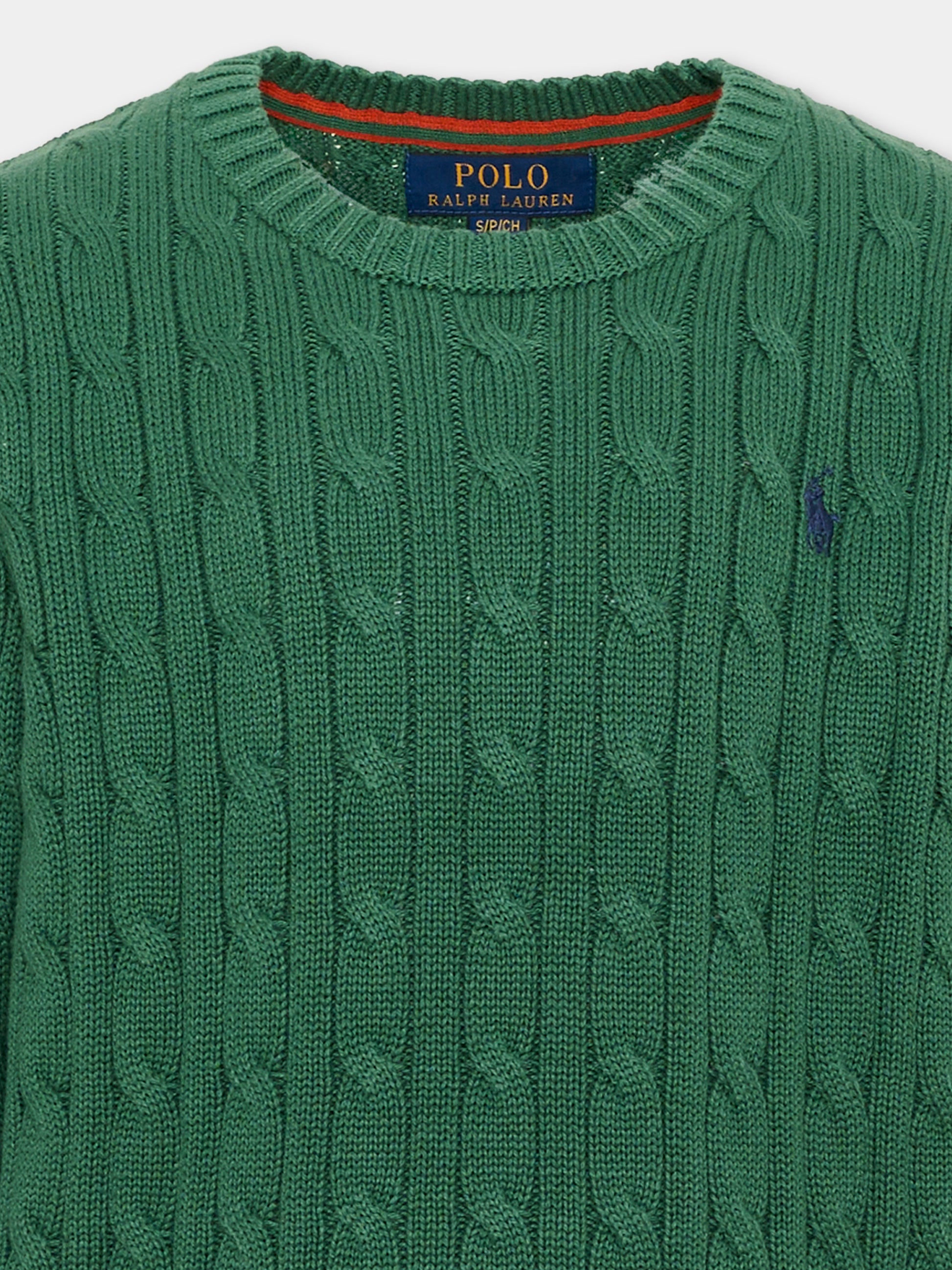 Maglione verde per bambini con Pony,Ralph Lauren Kids,702674518