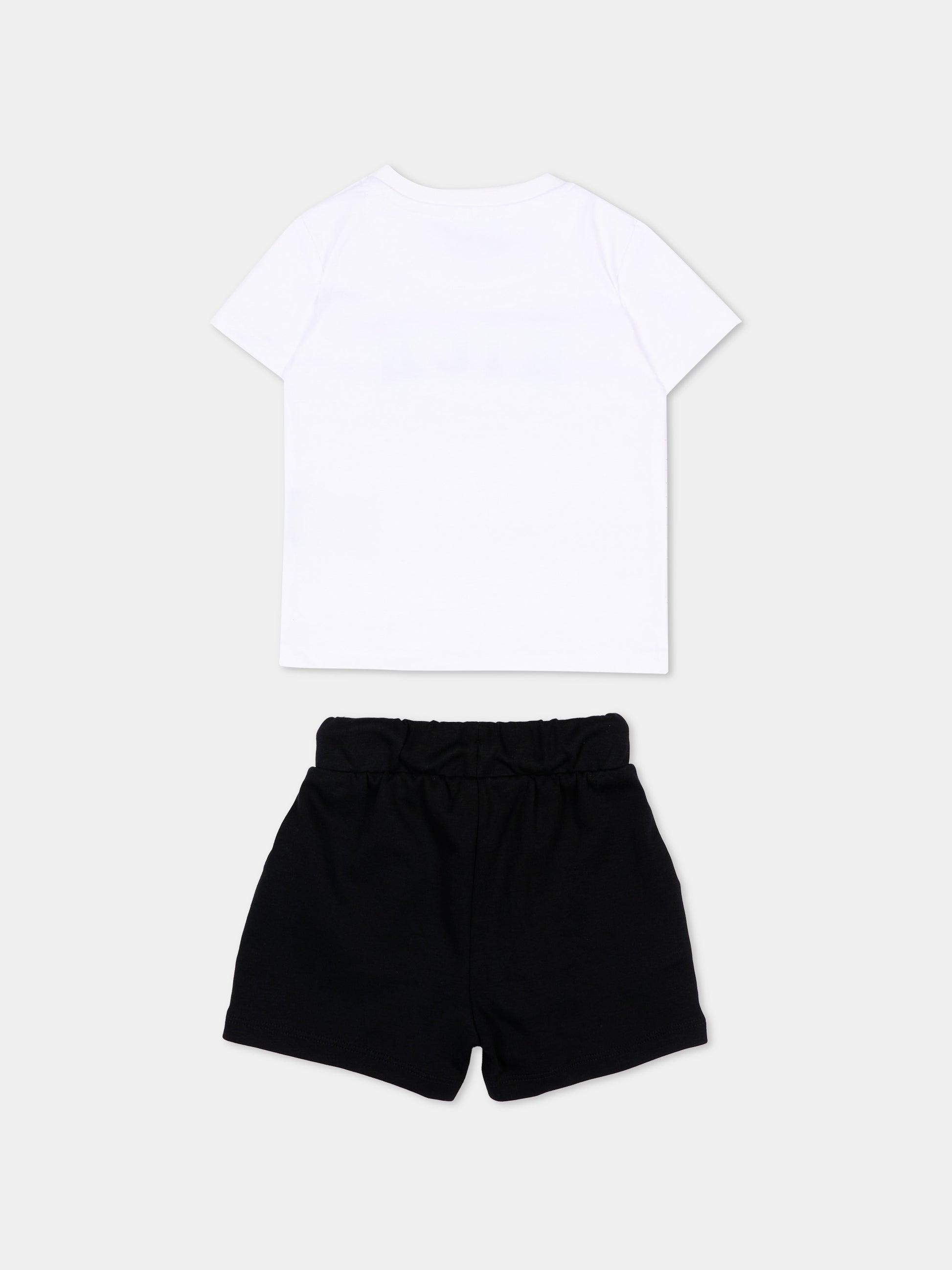 Completo sportivo bianco per neonato con logo,Richmond,RIP26022CJ WHITE/BLK