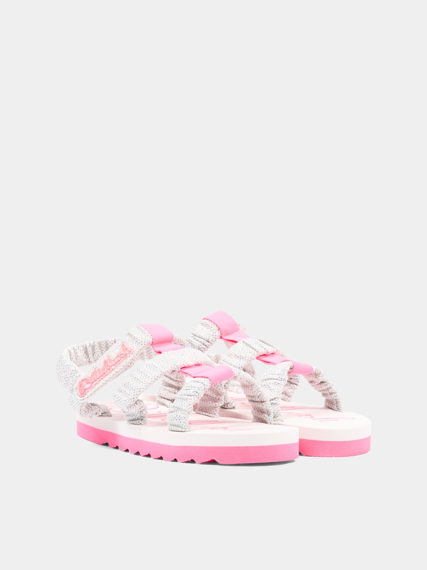 Sandali argento per bambina con logo,Billieblush,U20681 016