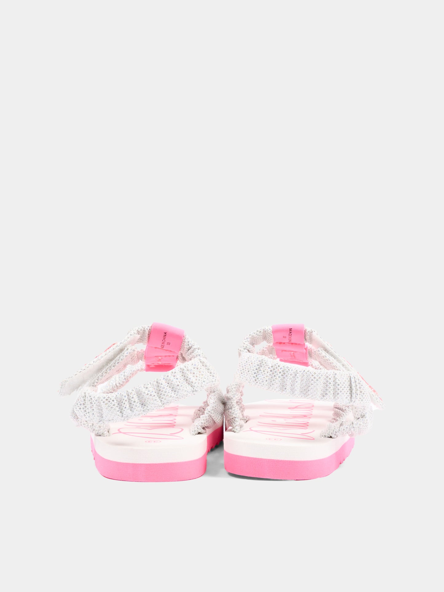 Sandali argento per bambina con logo,Billieblush,U20681 016