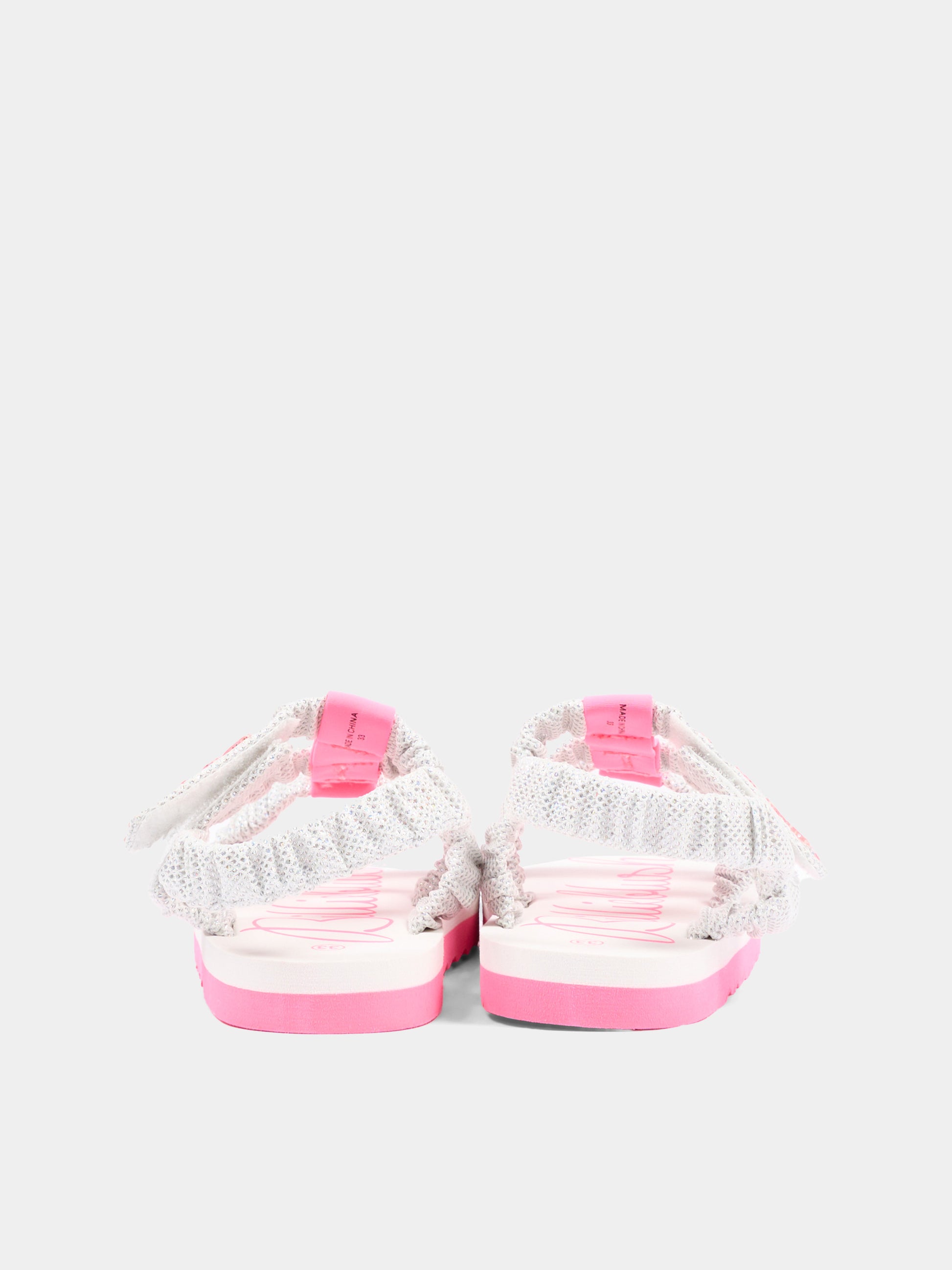 Sandali argento per bambina con logo,Billieblush,U20681 016