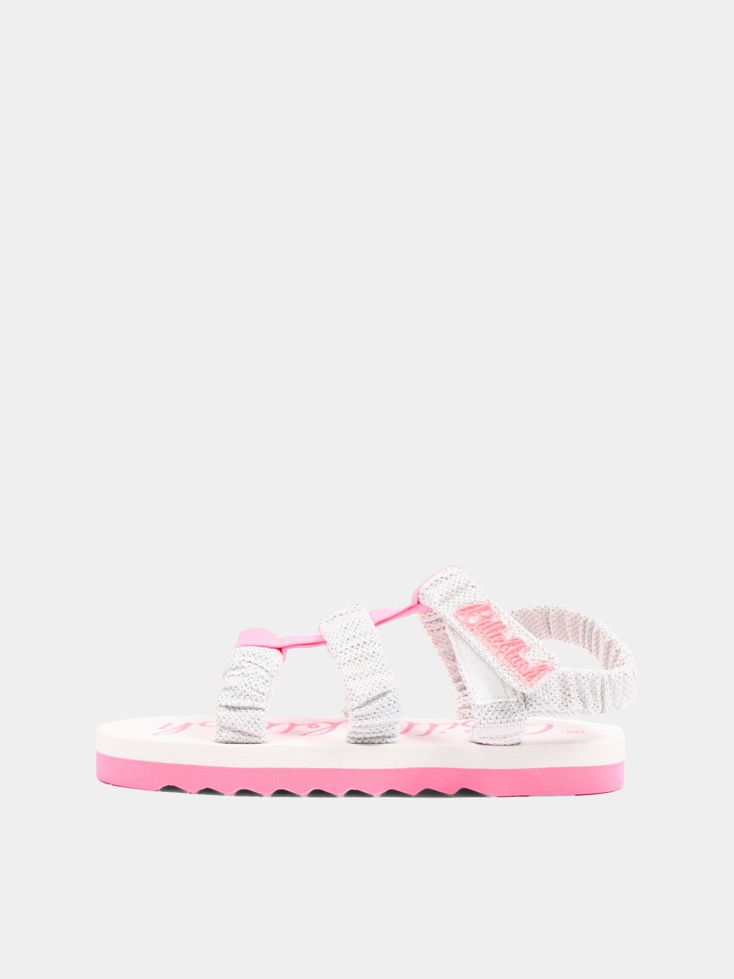 Sandali argento per bambina con logo,Billieblush,U20681 016