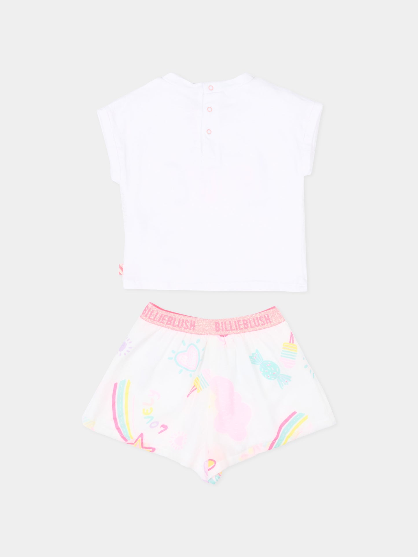 Completo sportivo bianco per neonata,Billieblush,U20822 10P