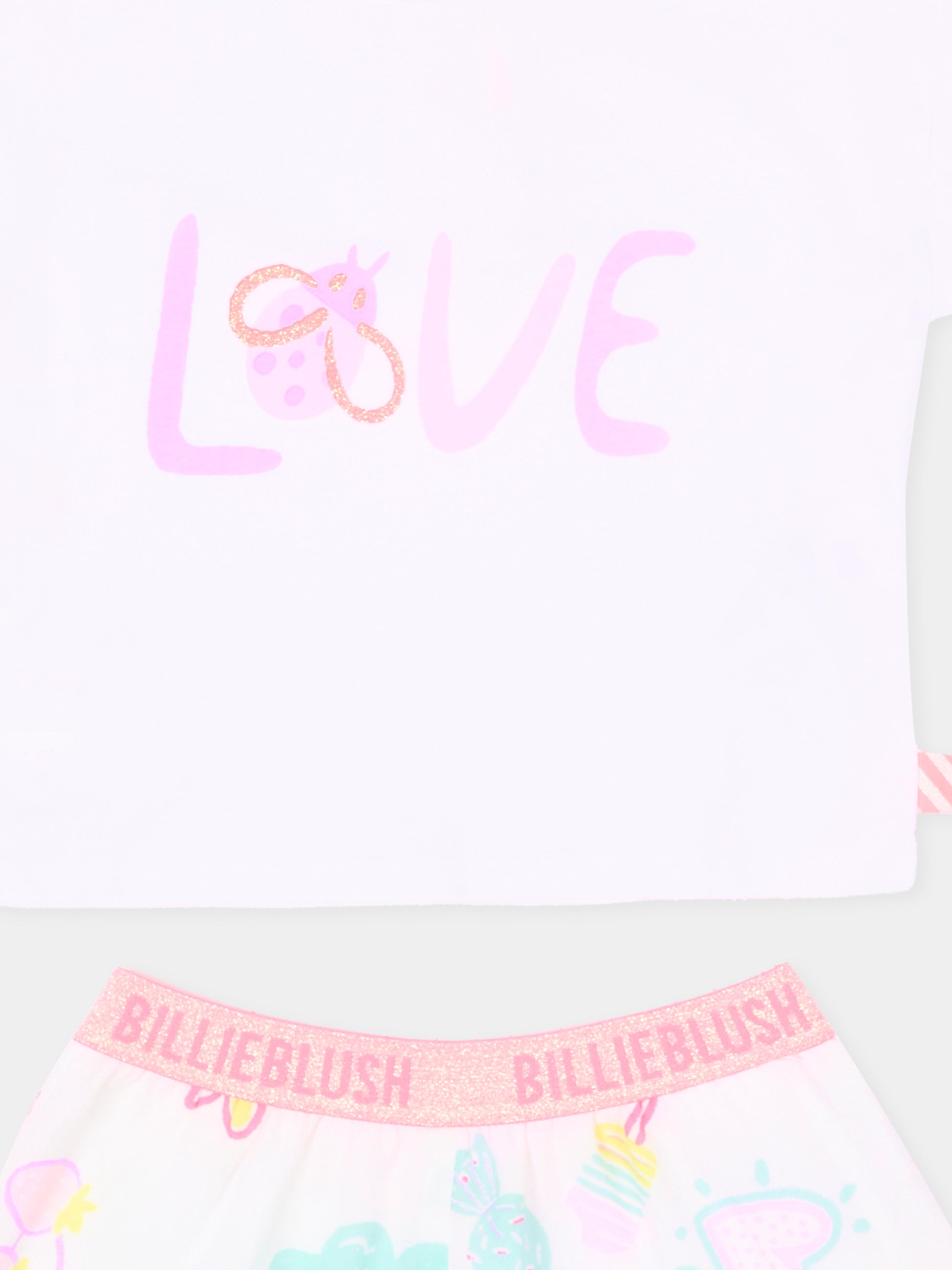 Completo sportivo bianco per neonata,Billieblush,U20822 10P