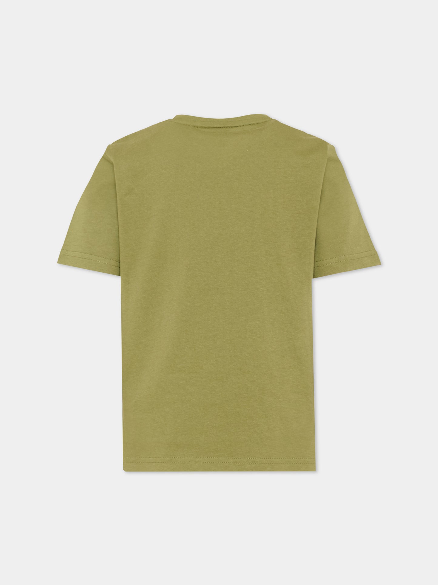 T-Shirt verde con logo per bambino,Boss,J52030 673