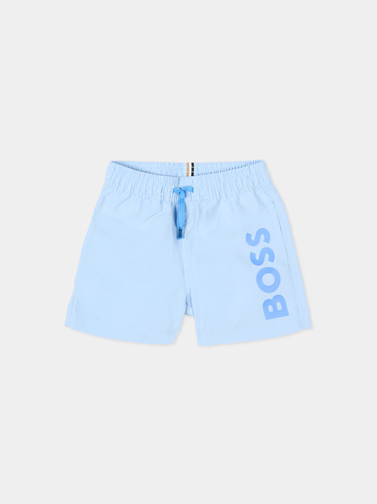 Boxer mare azzurro per neonato con logo,Boss,J52069 887