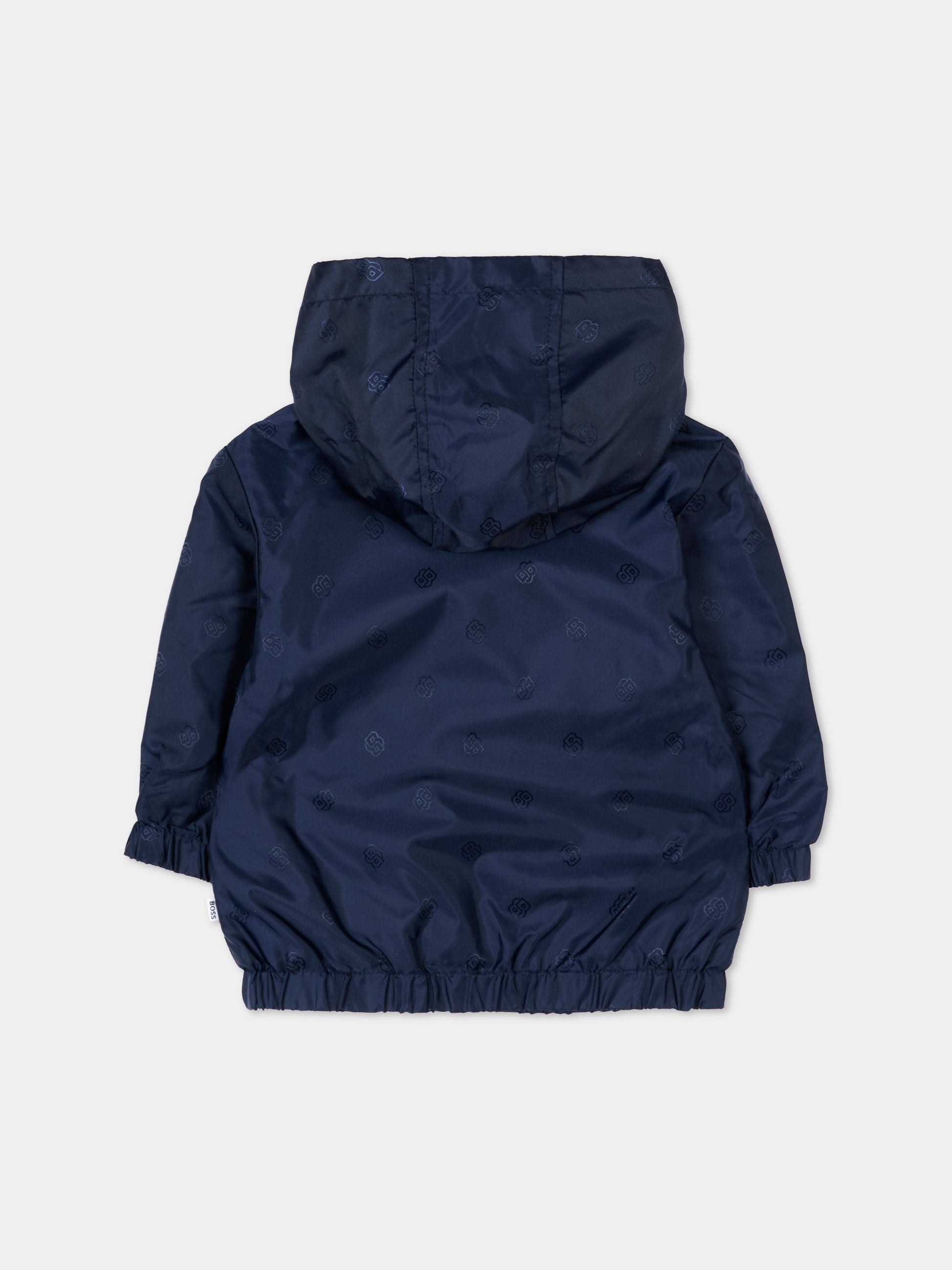 Giacche a vento blu per neonato con monogram,Boss,J52124 849