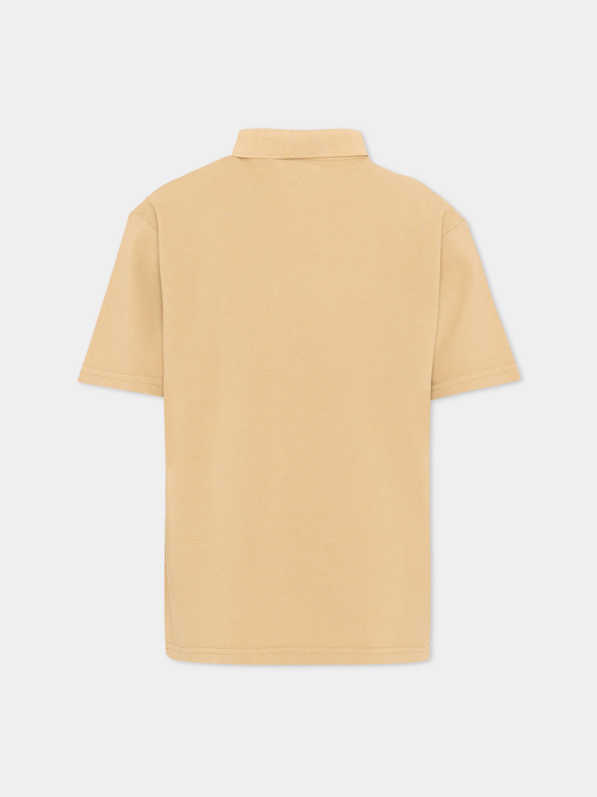 Polo beige per bambino con logo,Timberland,T60442 276