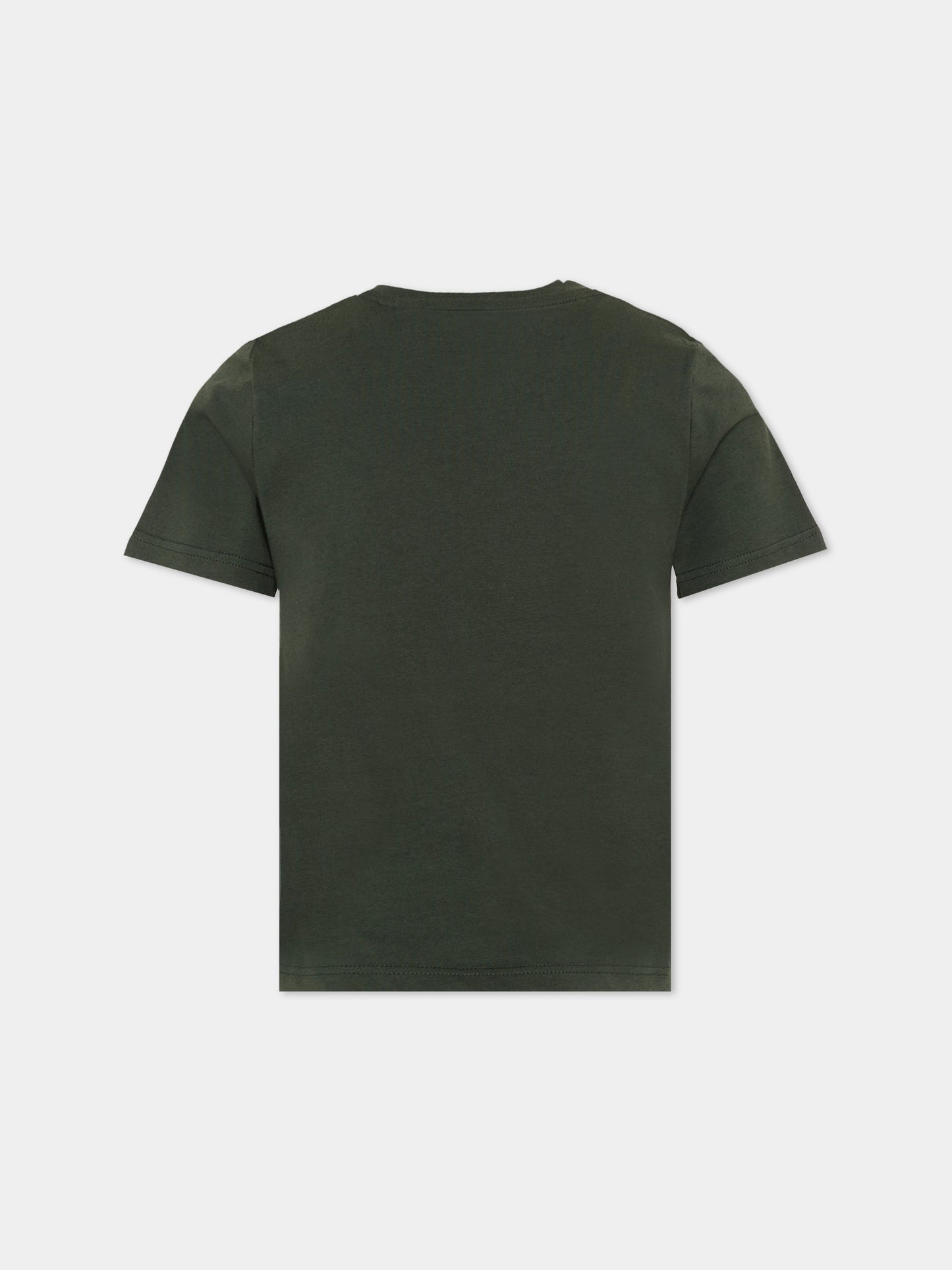 T-shirt verde per bambino con logo,Timberland,T60506 72A