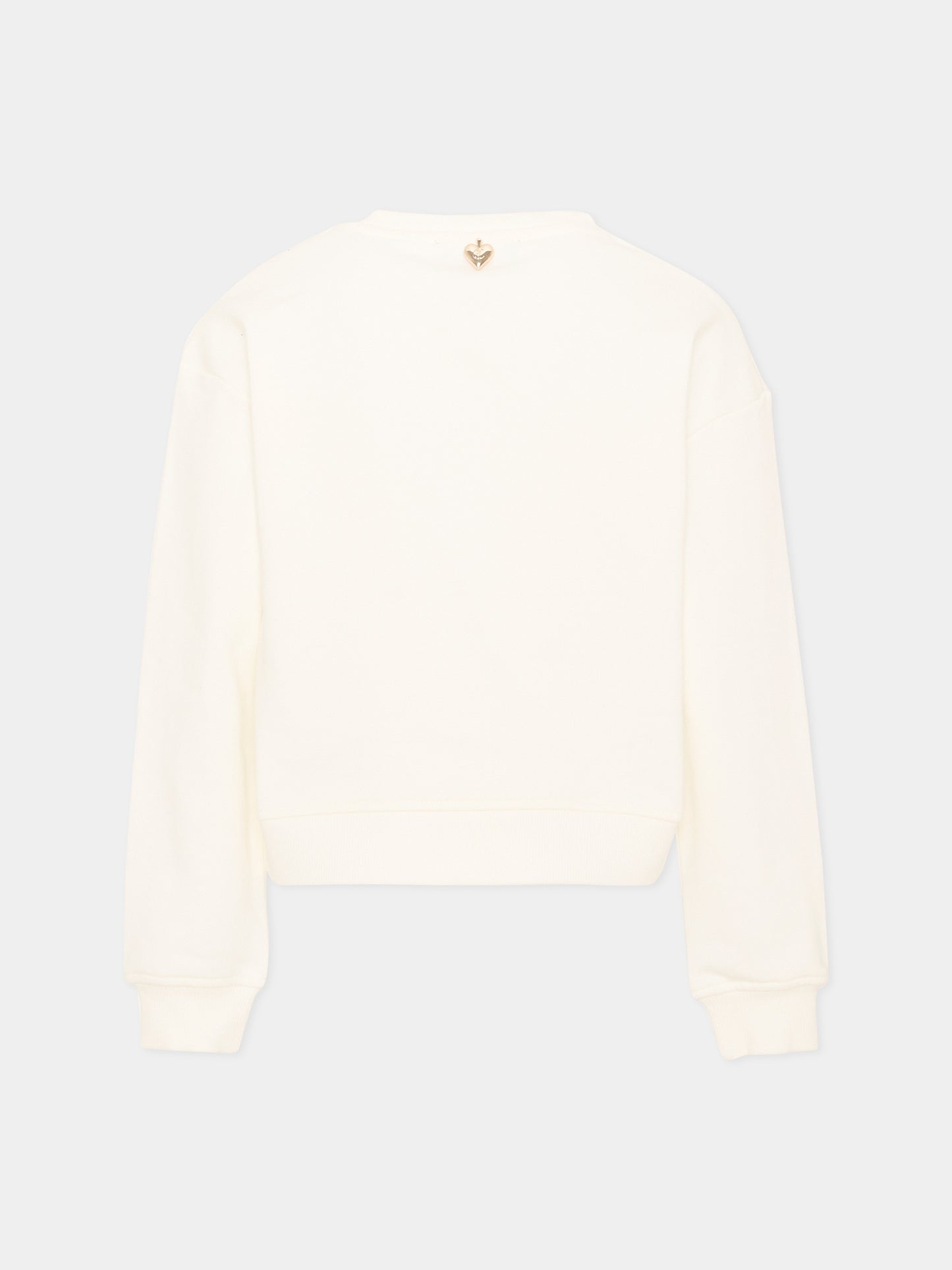 Felpa avorio per bambina con logo,Just Cavalli Kids,JGA26040FE MARSHMAL. MARSHMALLOW