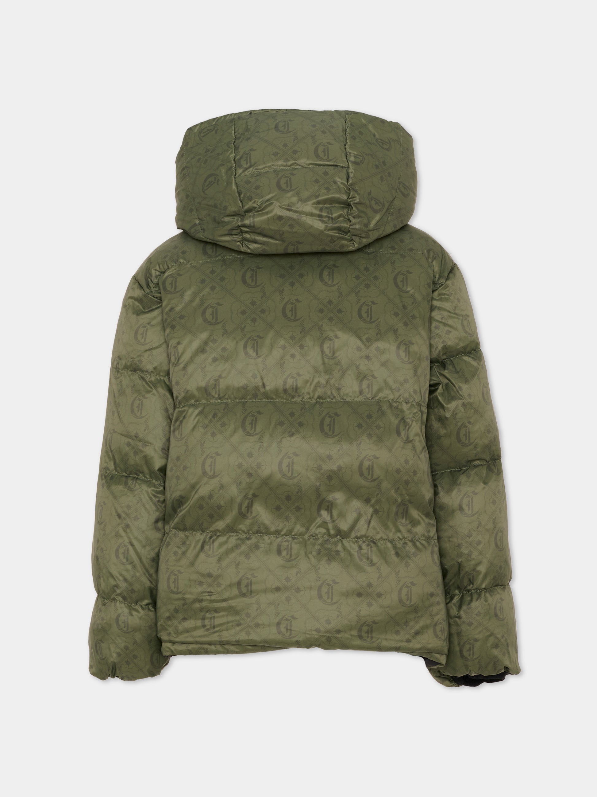 Piumini nero per bambino con logo,Just Cavalli Kids,JBA26011PI BLACK/CYP. BLACK