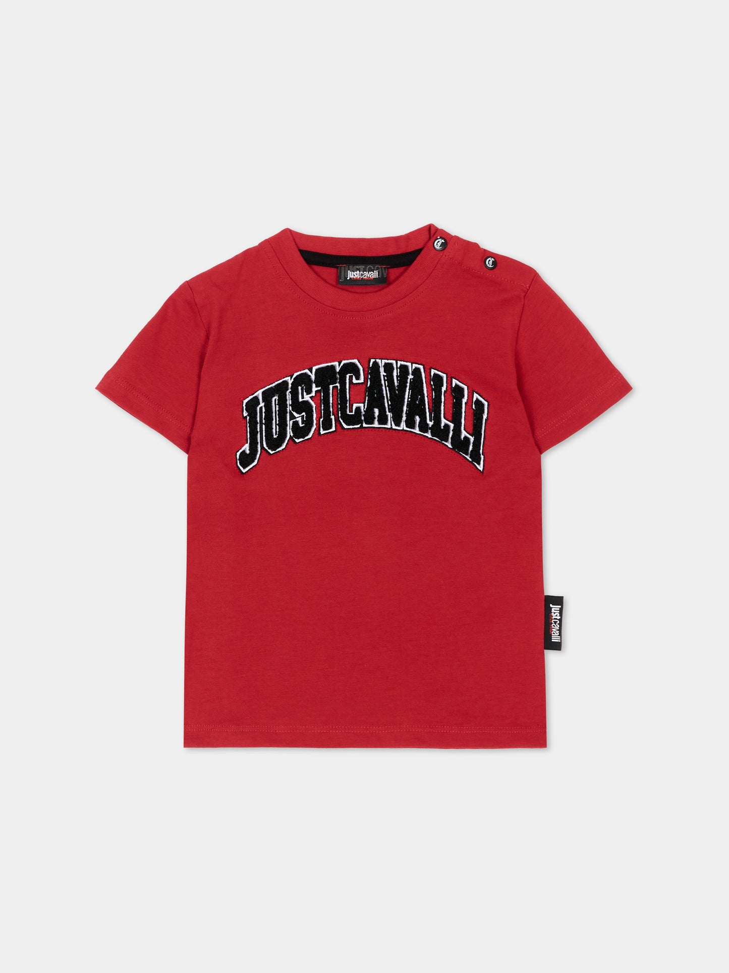 T-shirt rossa per neonato con logo,Just Cavalli Kids,JIA26053TS RED_LAVA RED LAVA