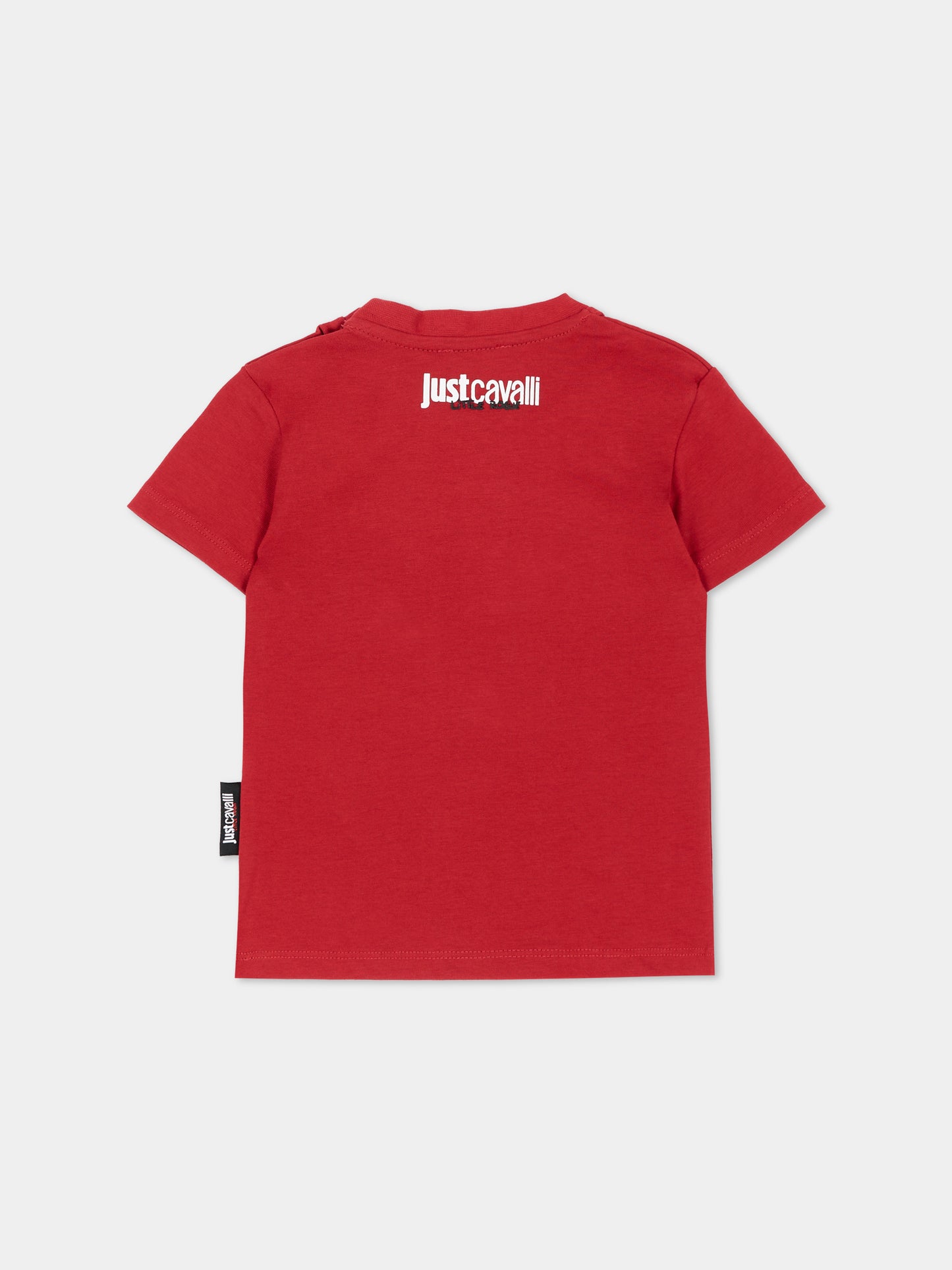 T-shirt rossa per neonato con logo,Just Cavalli Kids,JIA26053TS RED_LAVA RED LAVA