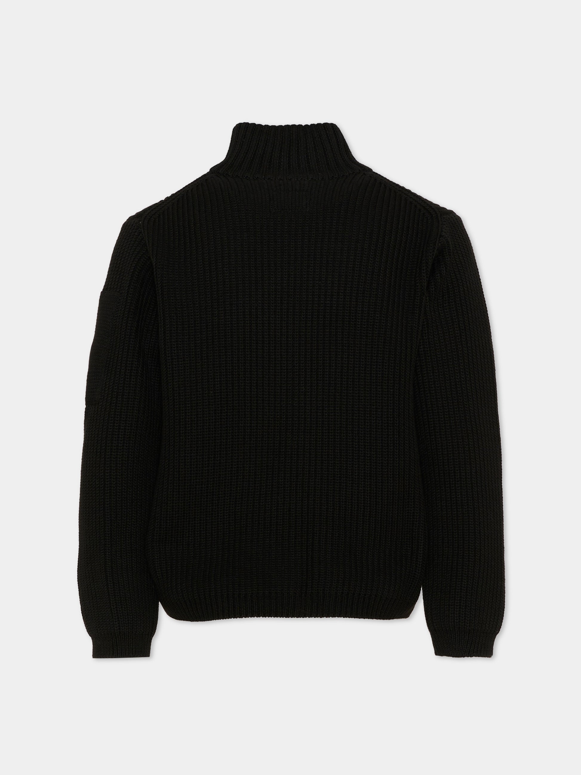 Maglione nero per bambino con zip,C. P. Company,CMW00P LHE36 60100