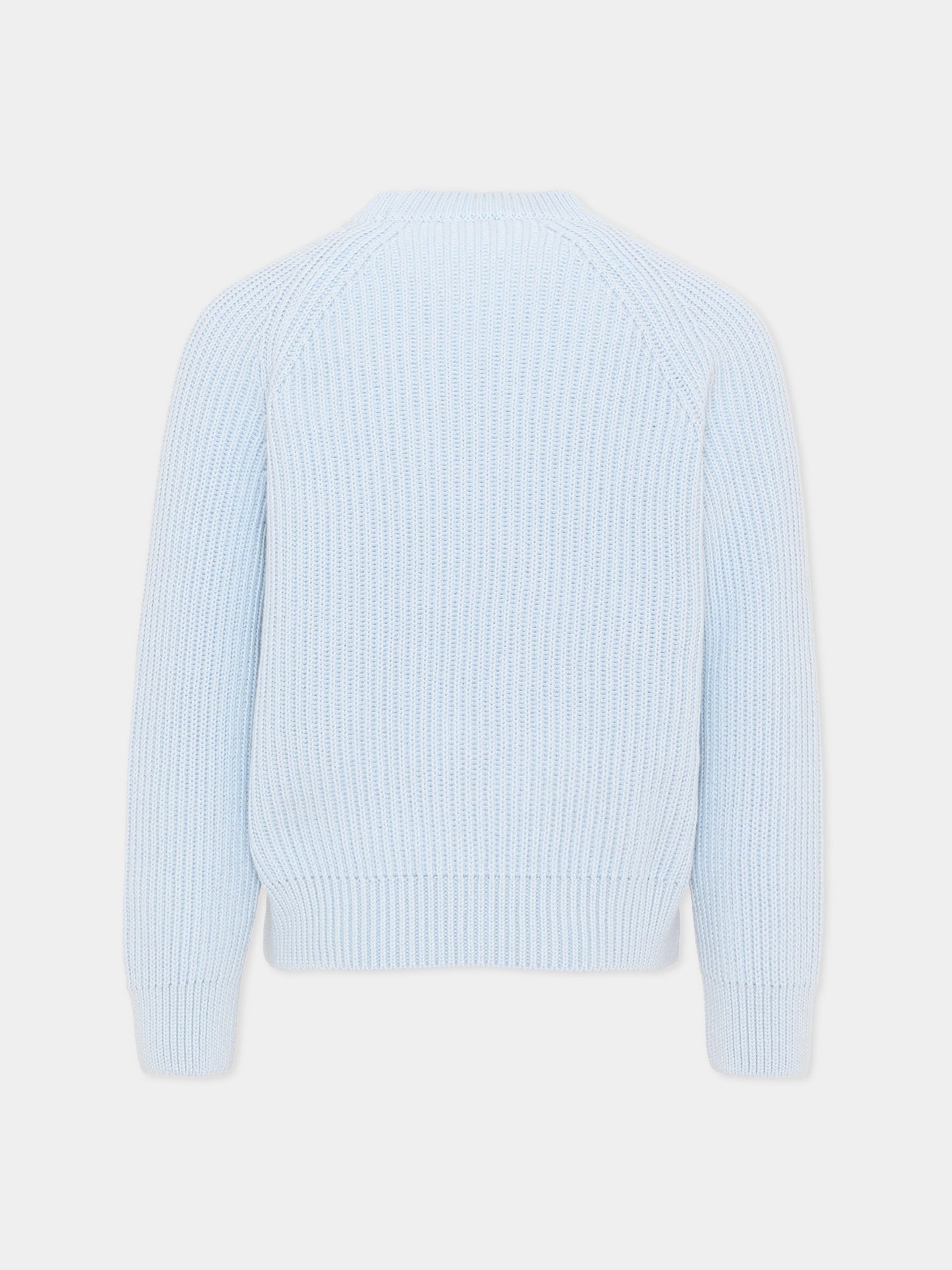 Maglione celeste per bambino con logo,Paul & Shark Junior,WUW008 LHE43 40705